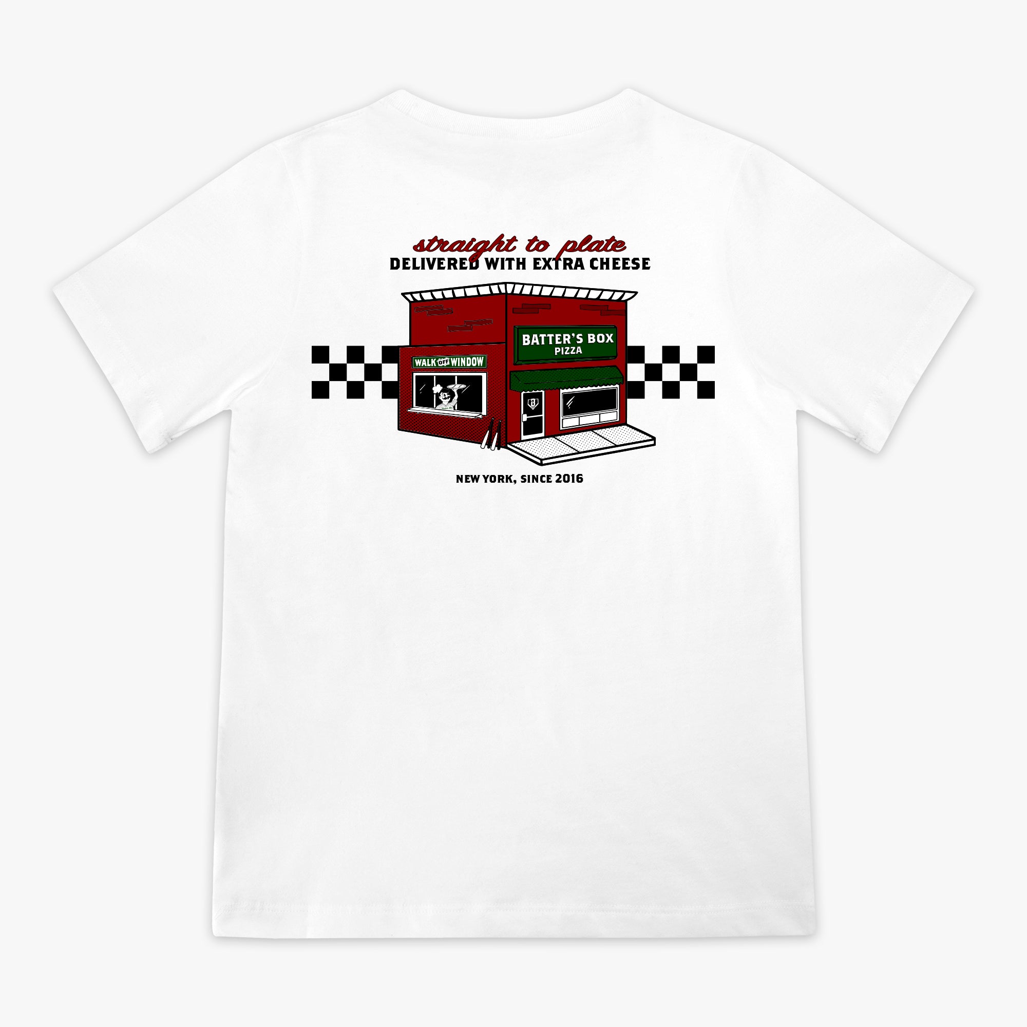 WASTED YOUTH X PIZZA SLICE Tシャツ 黒/白 Lサイズ WASTED YOUTH X