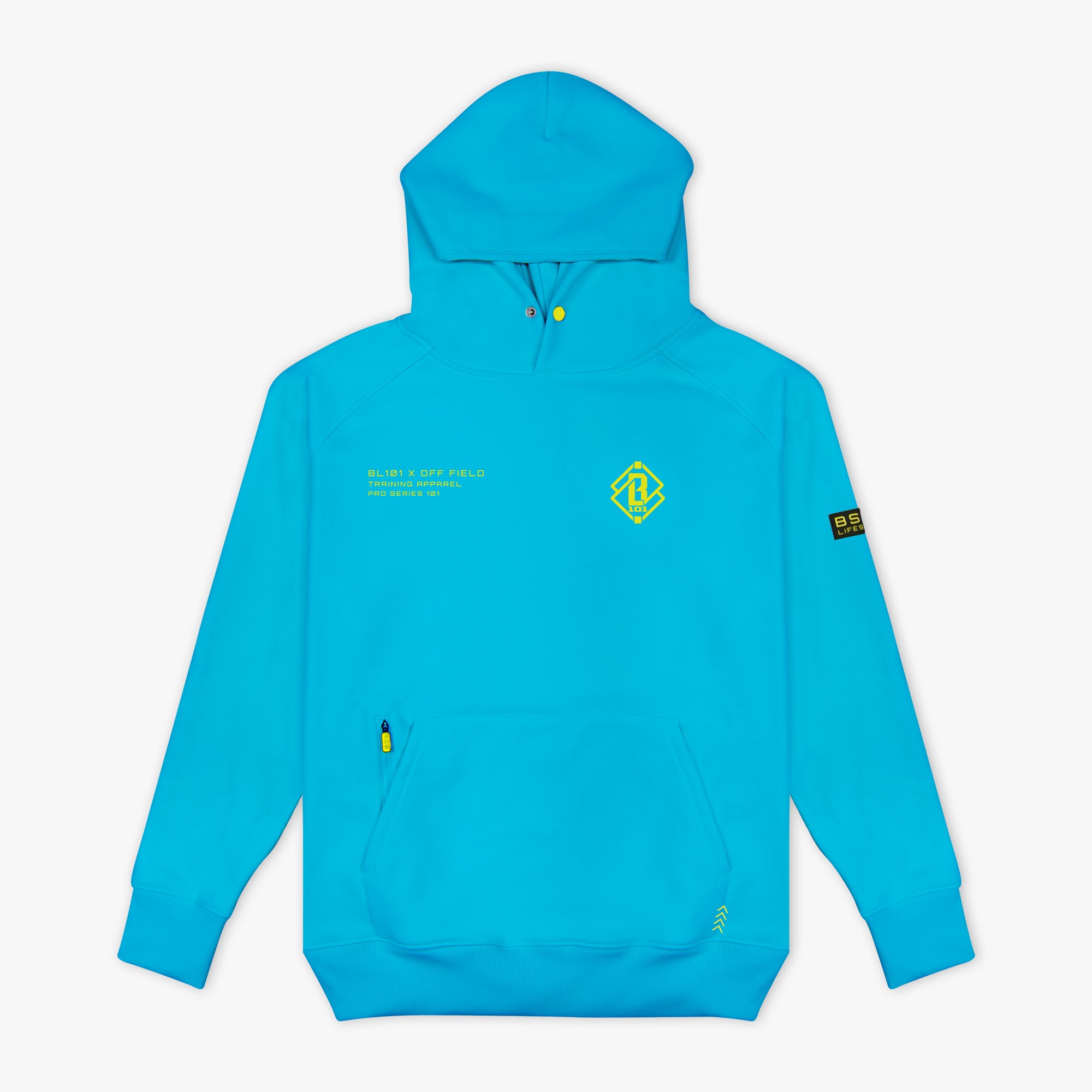 Off-Field Waffle Performance Youth Hoodie - Highlighter Blue