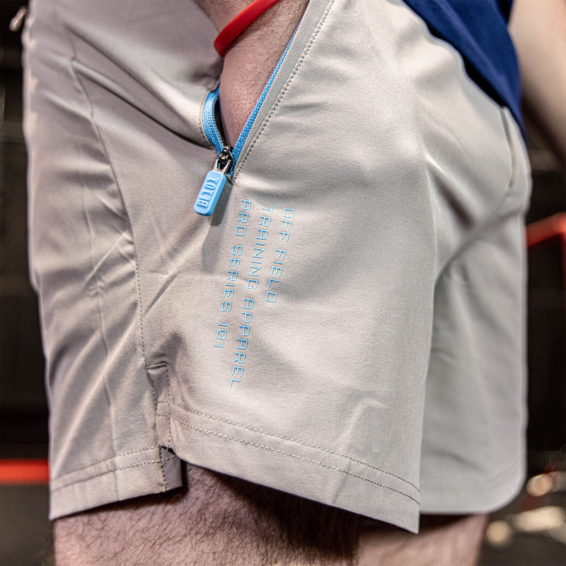 Pro Series Youth Shorts V2 with Liner - Gray/Light Blue