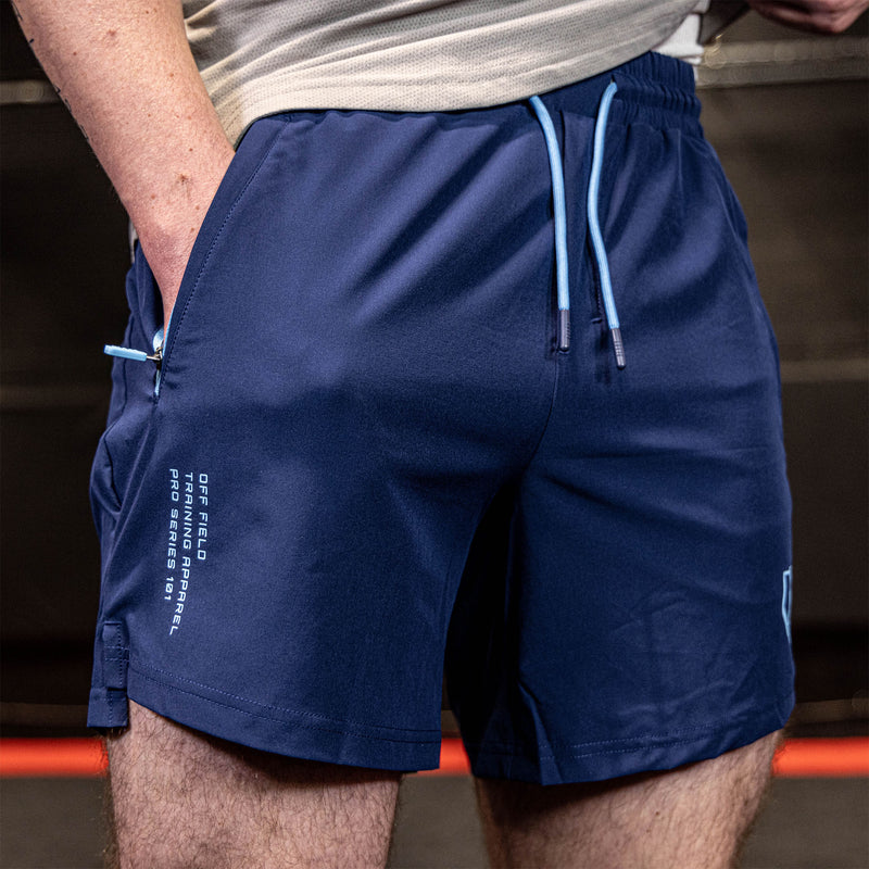 Pro Series Youth Shorts V2 - Navy/Light Blue
