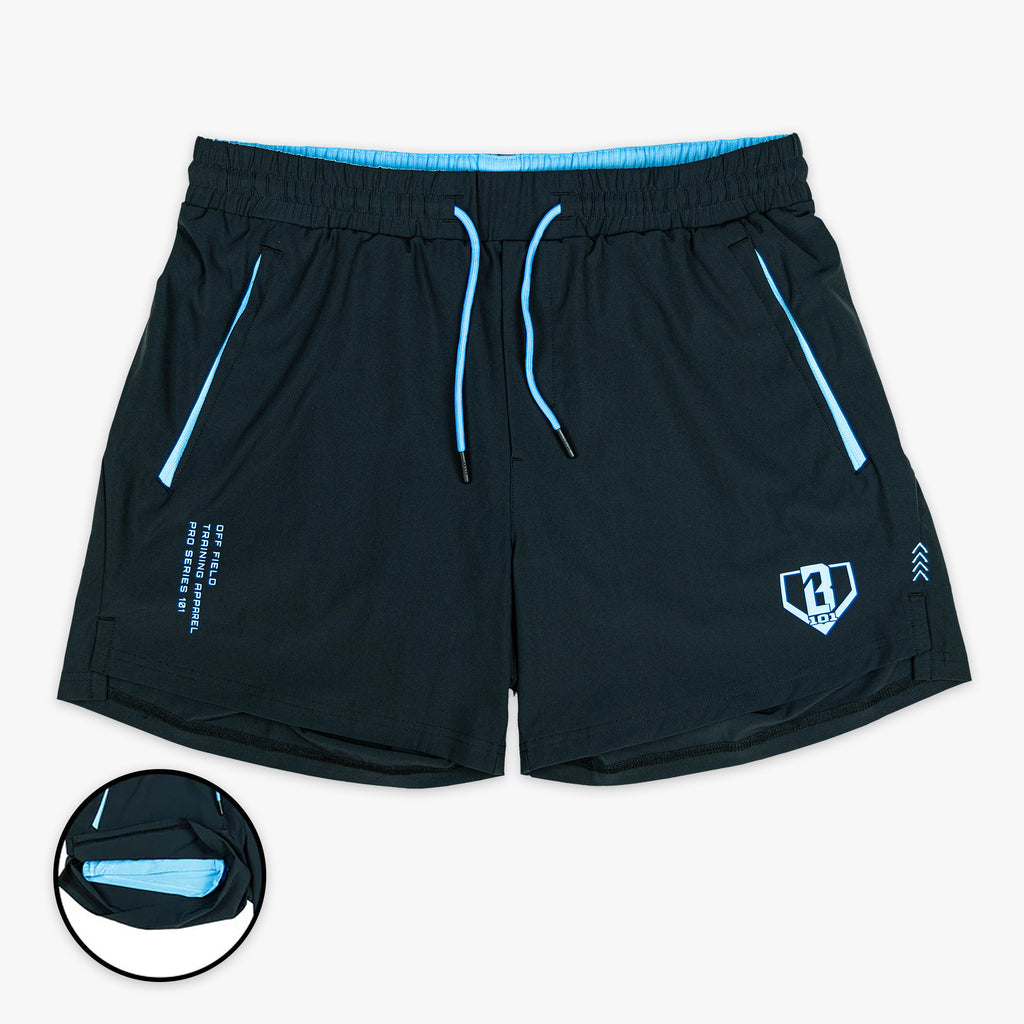 Pro Series Shorts V2 with Liner - Black/Light Blue