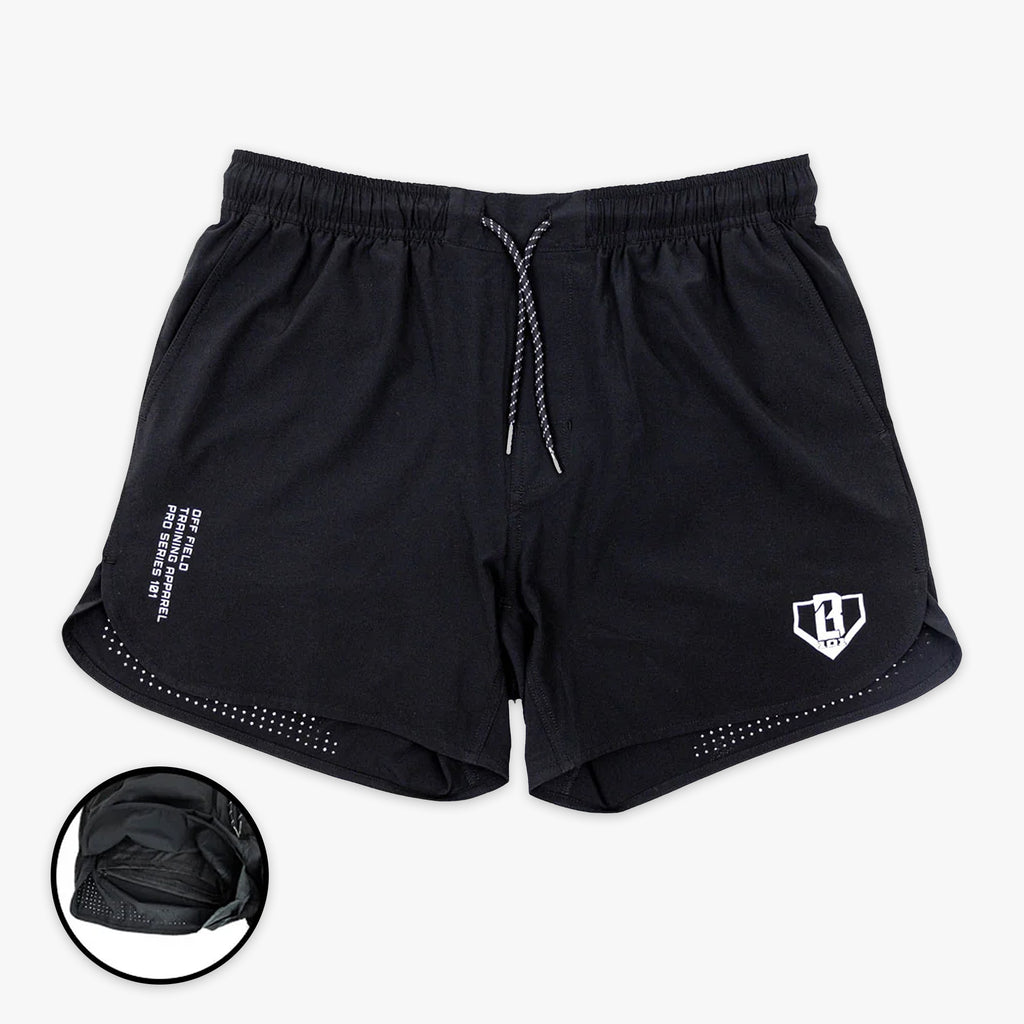 Black Pro Series with Liner shorts — front view