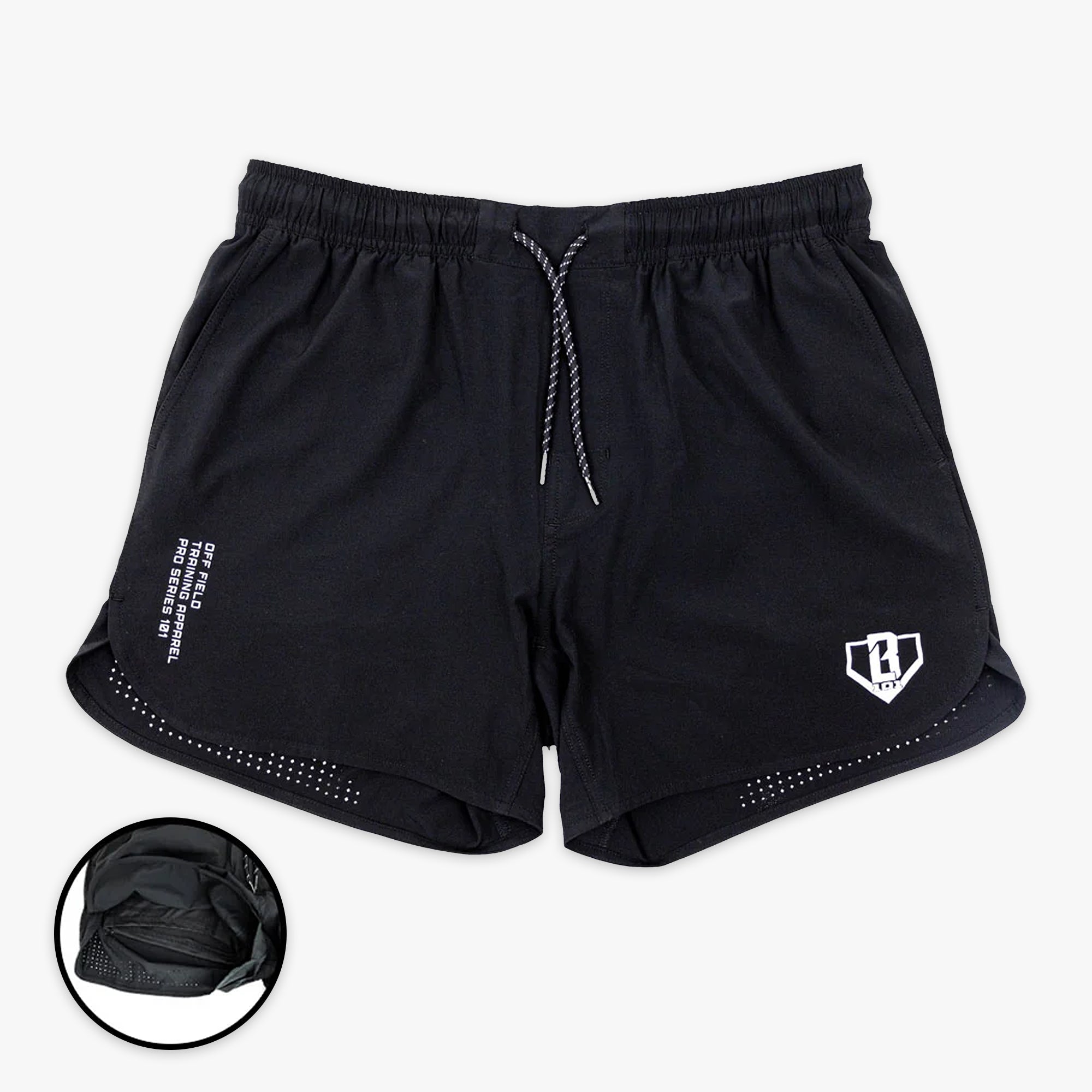 Black Pro Series with Liner shorts — front view
