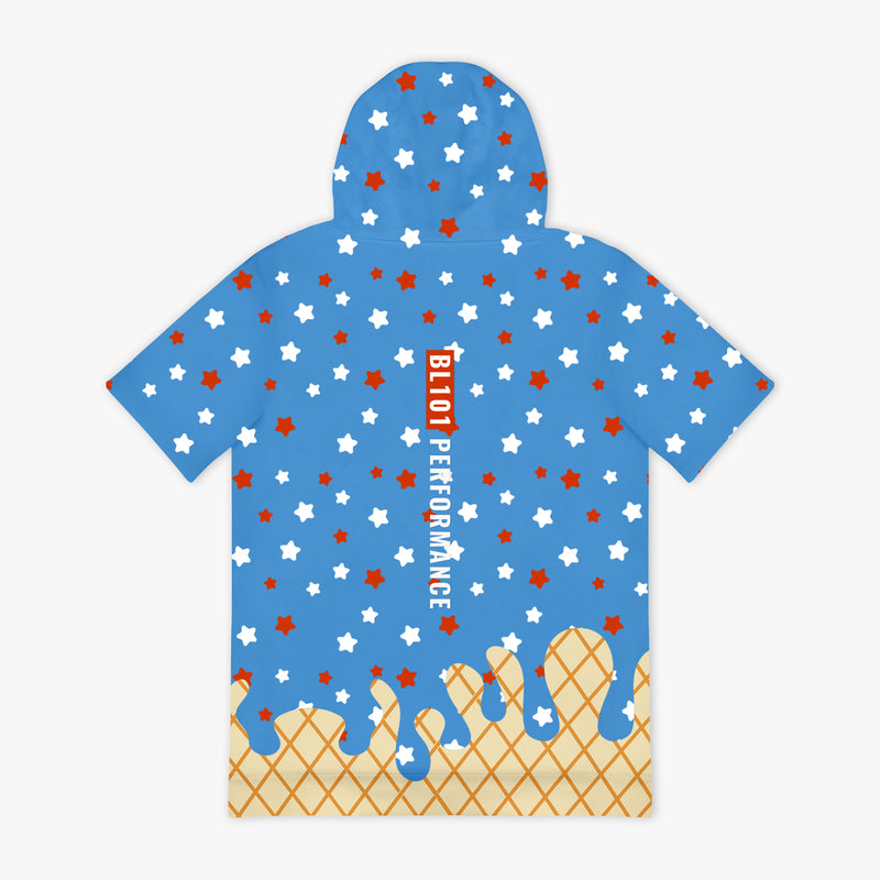 BSBL-SZN Short Sleeve Hoodie V3 - USA Ice Cream