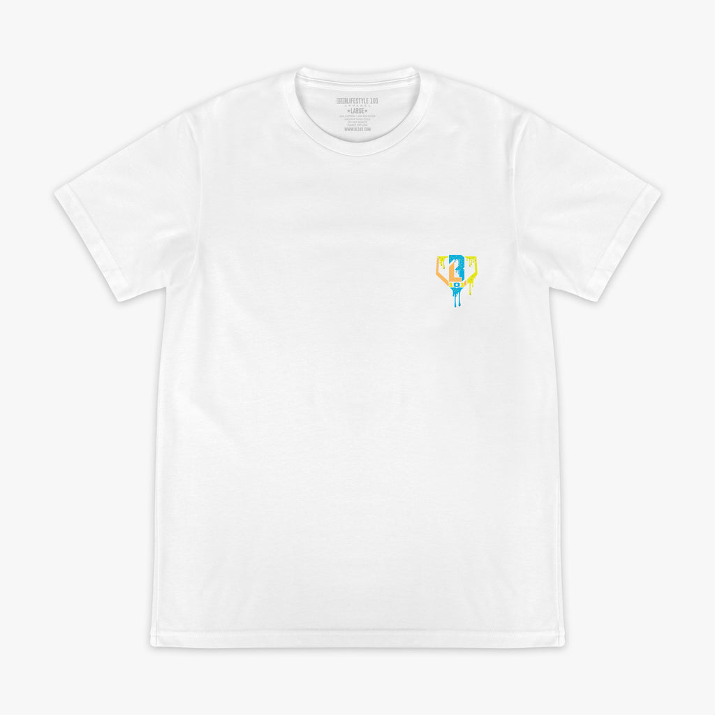 White Ice Cream Blueberry Lemonade graphic tee — front view