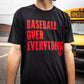 Baseball Over Everything Tee - Black/Red