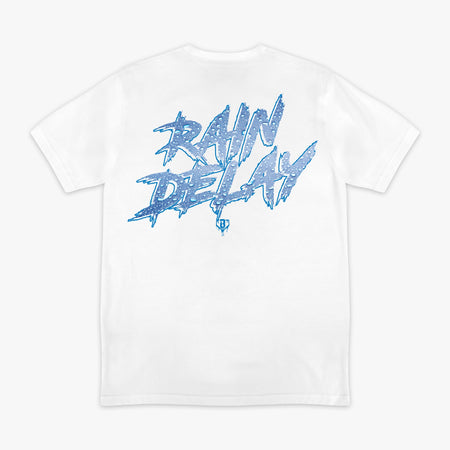 Rain Delay Tee - White - Baseball Lifestyle 101