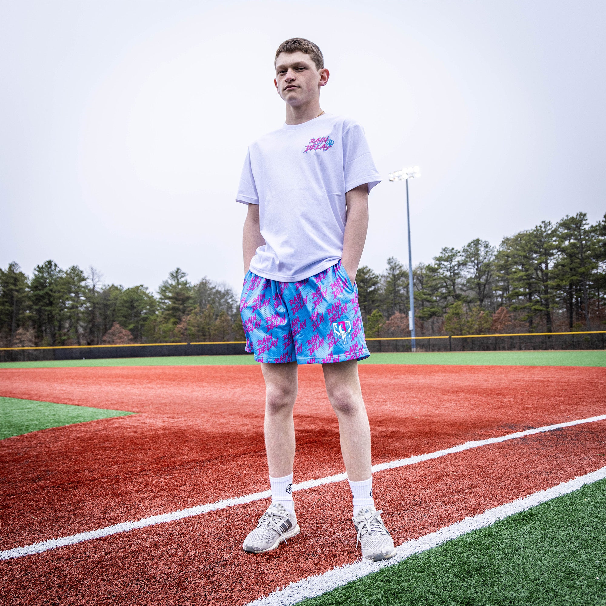 Rain Delay Shorts - Cotton Candy - Baseball Lifestyle 101