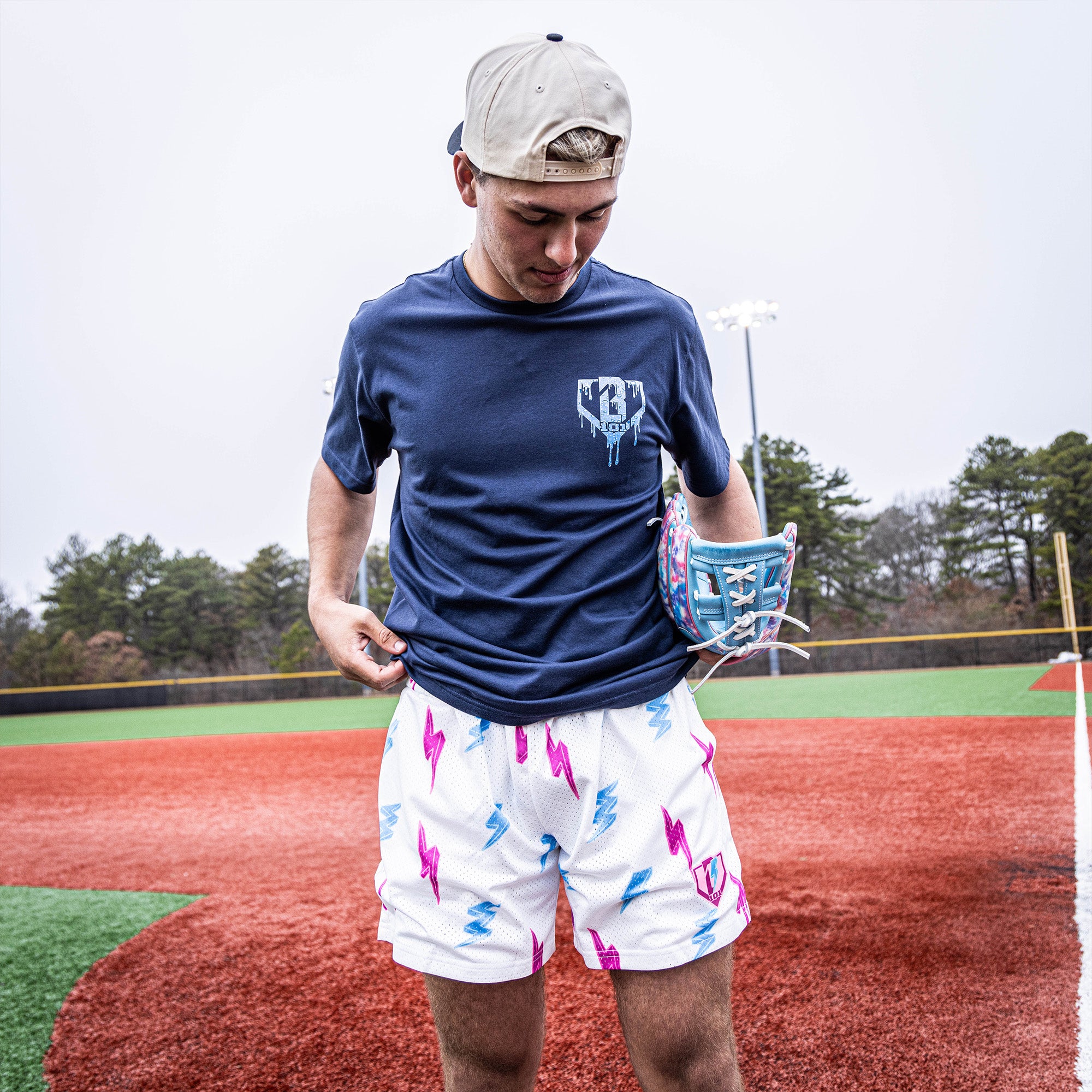 Rain Delay Shorts - Lightning Bolt - Baseball Lifestyle 101