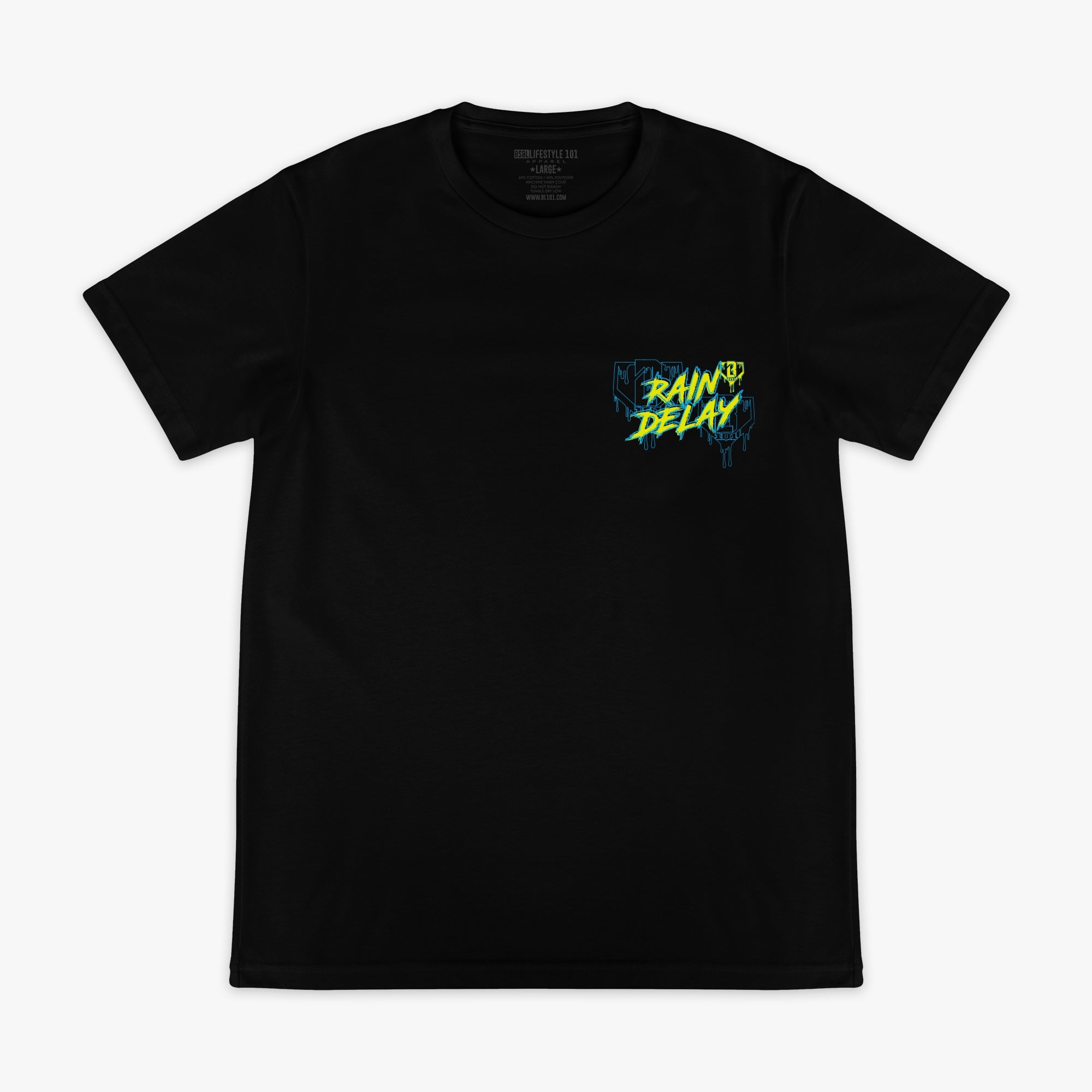 Rain Delay Tee - Black - Baseball Lifestyle 101
