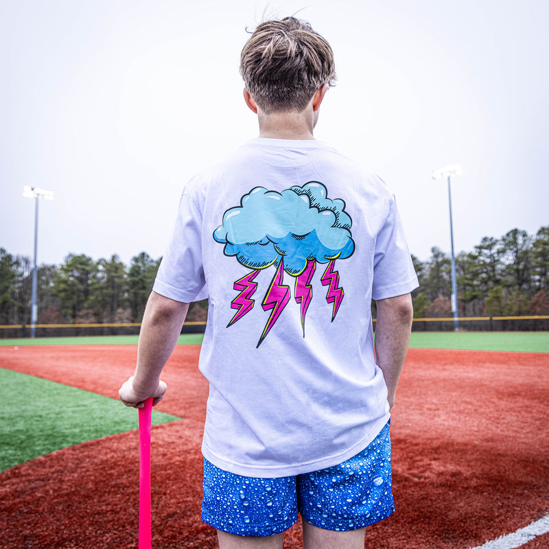Rain Delay Youth Tee - Lightning Bolt