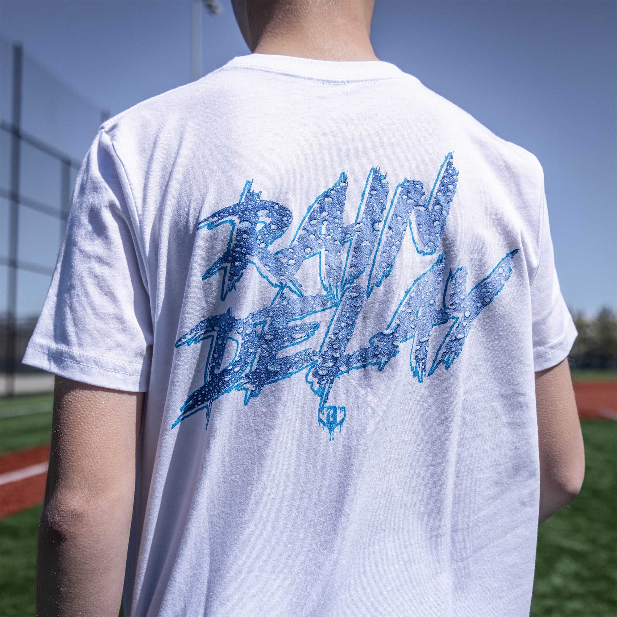 Rain Delay Youth Tee - White - Baseball Lifestyle 101