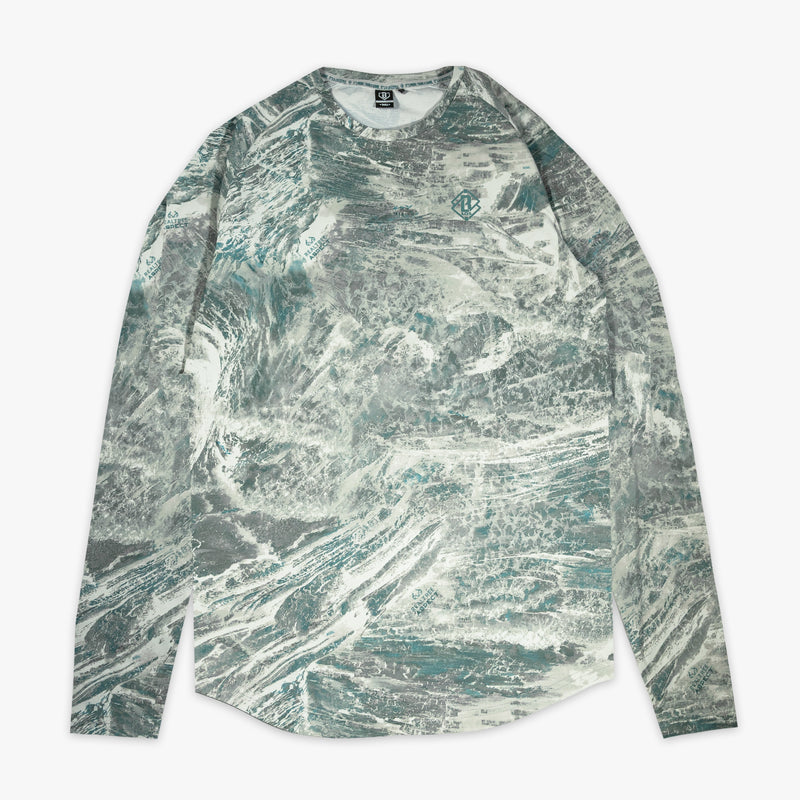 Gray Realtree Aspect Diamond Tech Camo long sleeve — front view