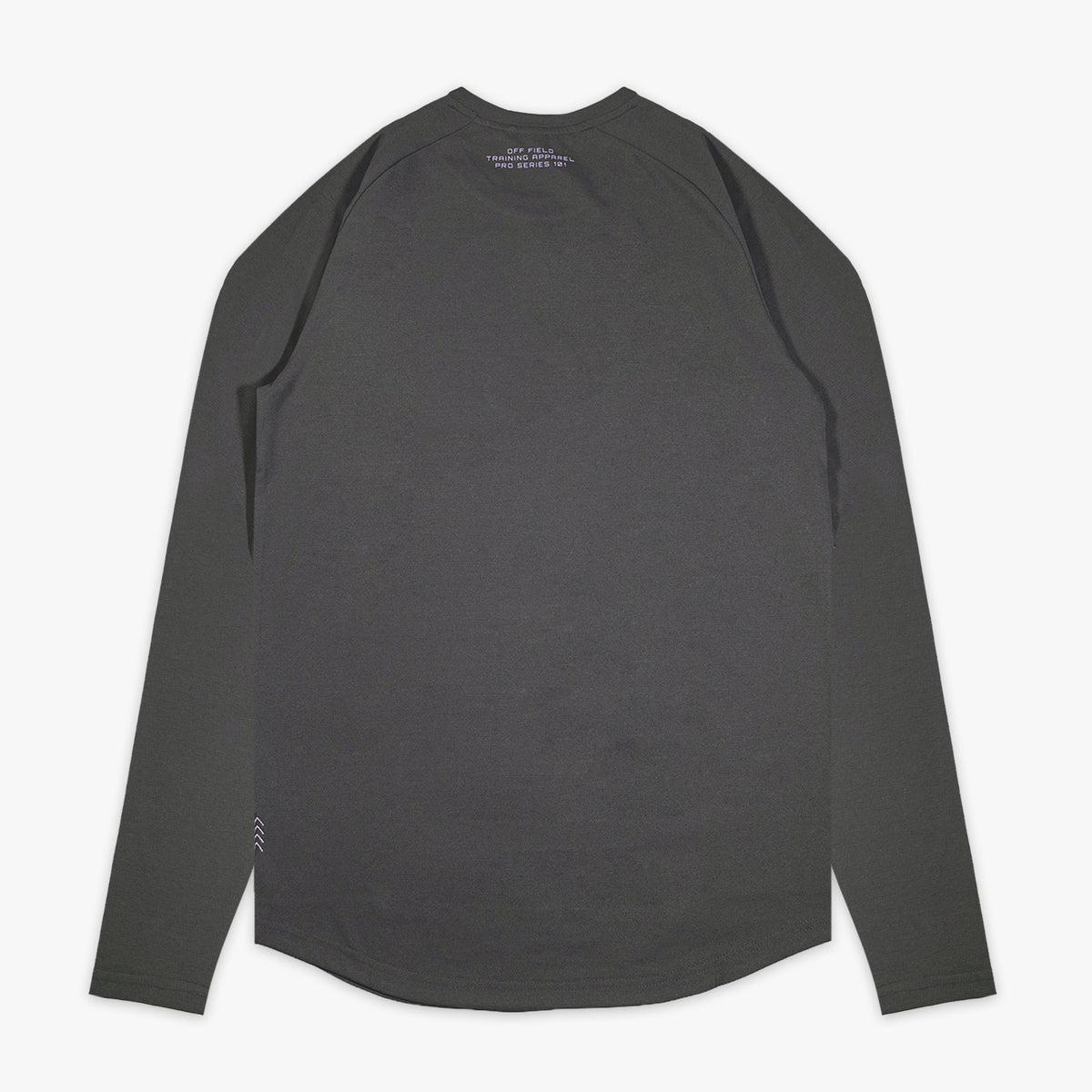 Gray and lilac Diamond Tech youth long sleeve — back view
