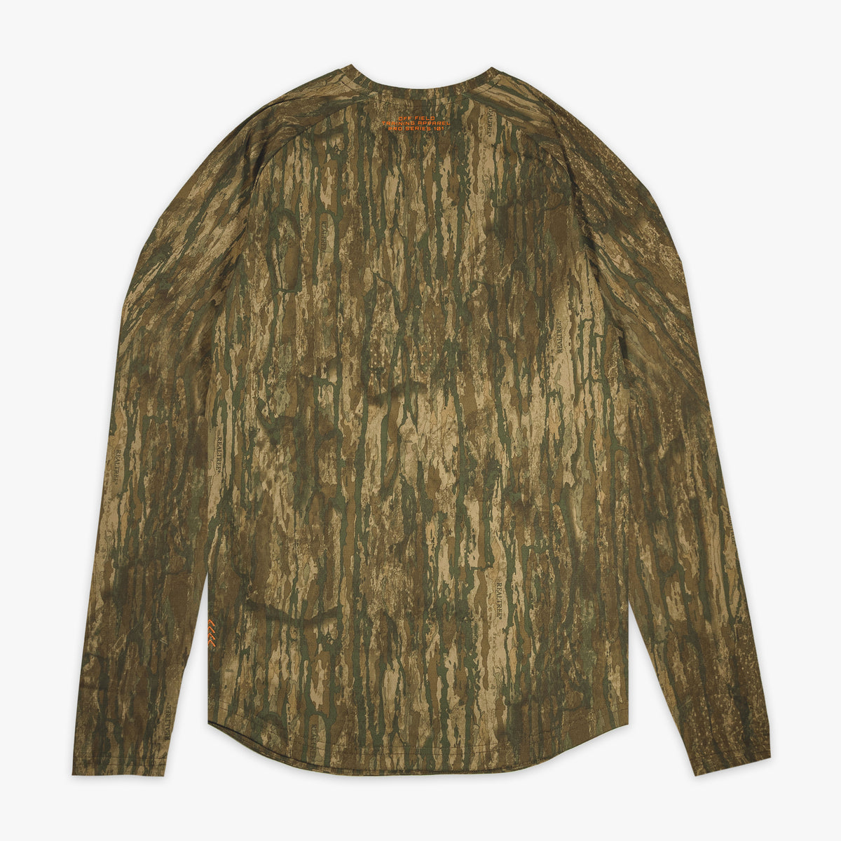 Multi-color Realtree Legacy Diamond Tech Camo long sleeve — back view