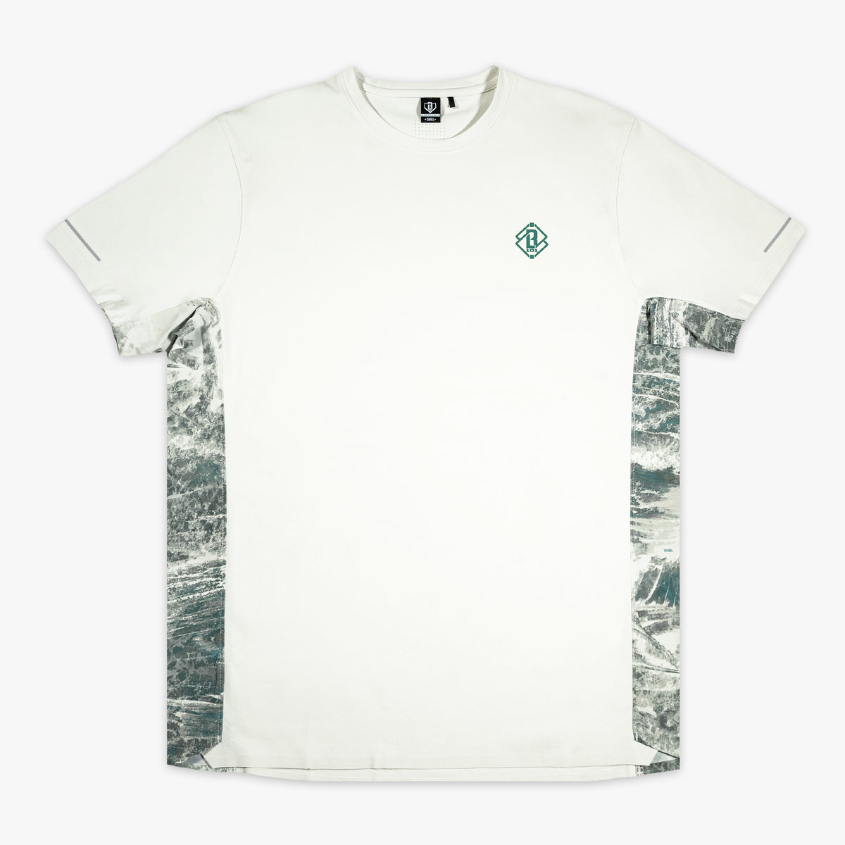 White Realtree Aspect Diamond Tech Camo vented tee — front view