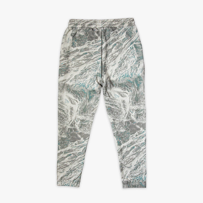 Marbled patterned grey pants with white BL101 logo
