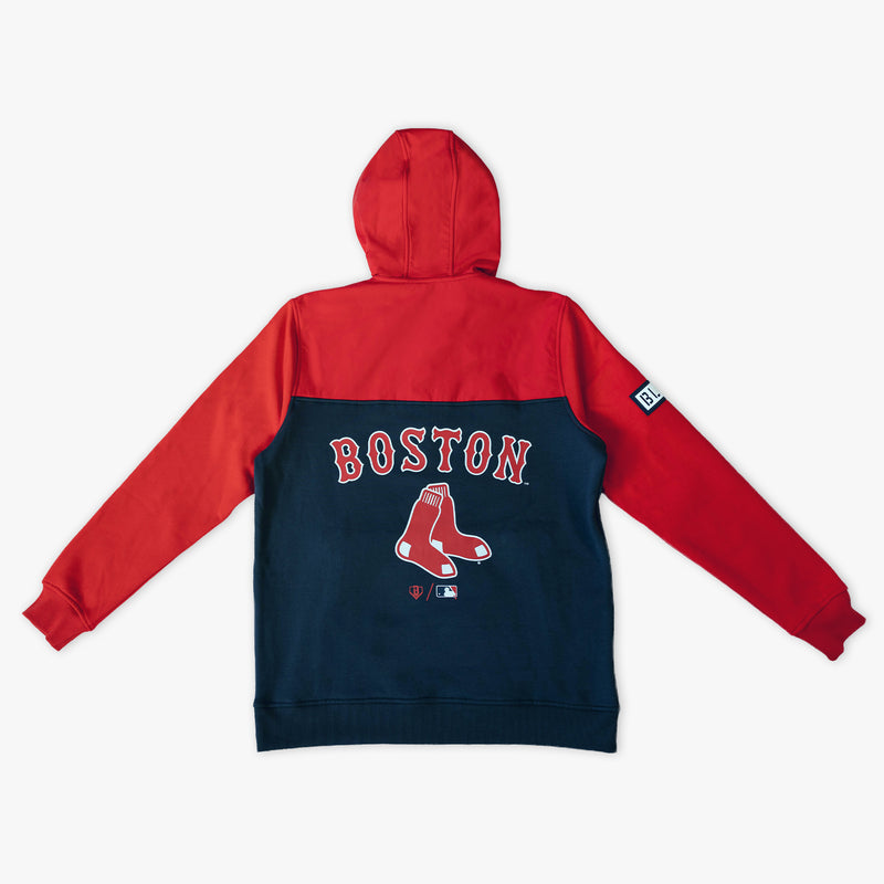 Red Boston Red Sox Color Block quarter zip — back view