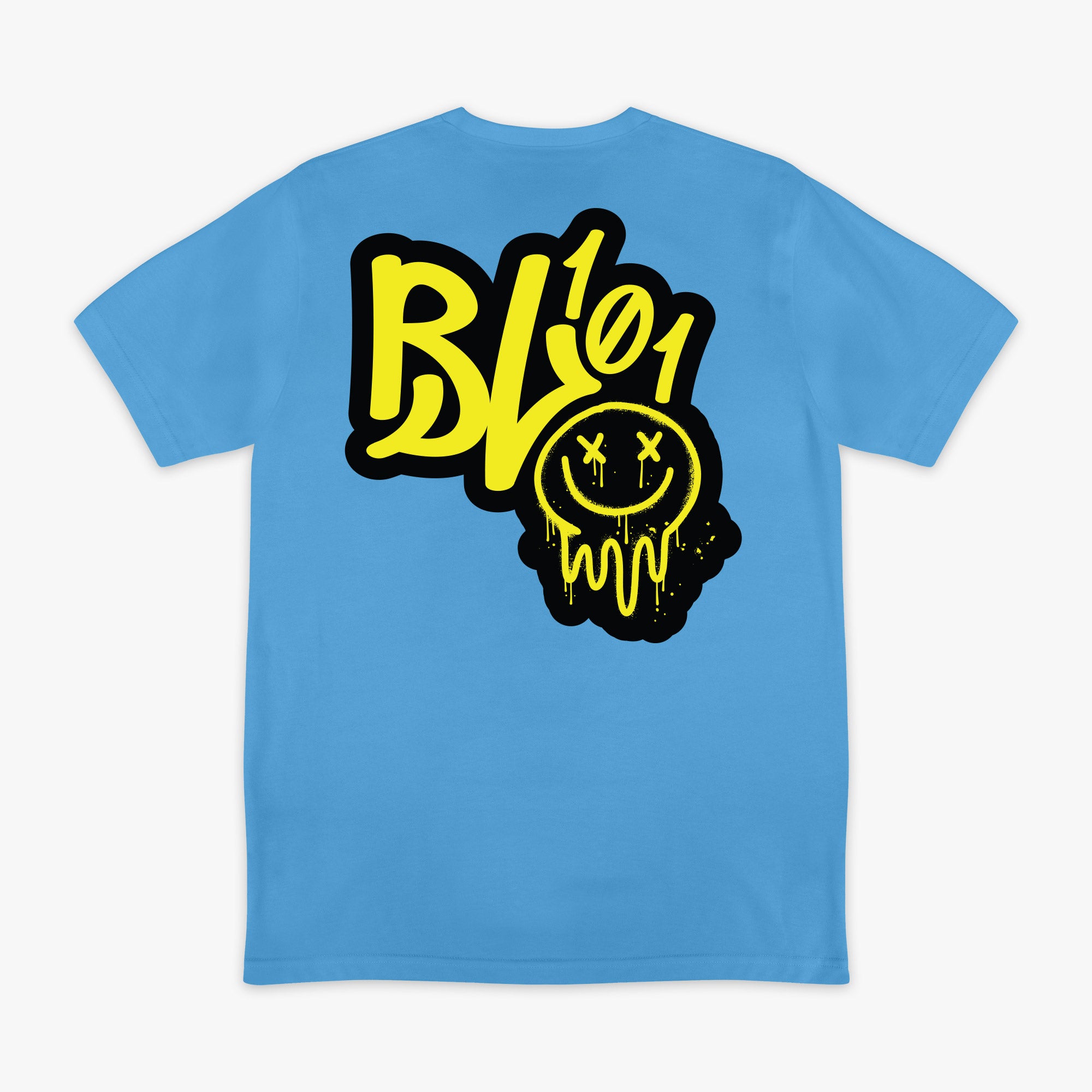 Retro Graffiti Tee - Blue/Yellow