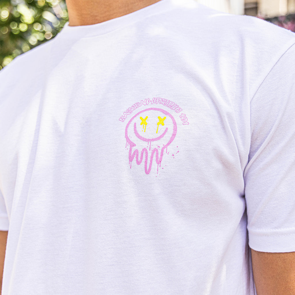 Retro Graffiti Tee - Pink/Yellow