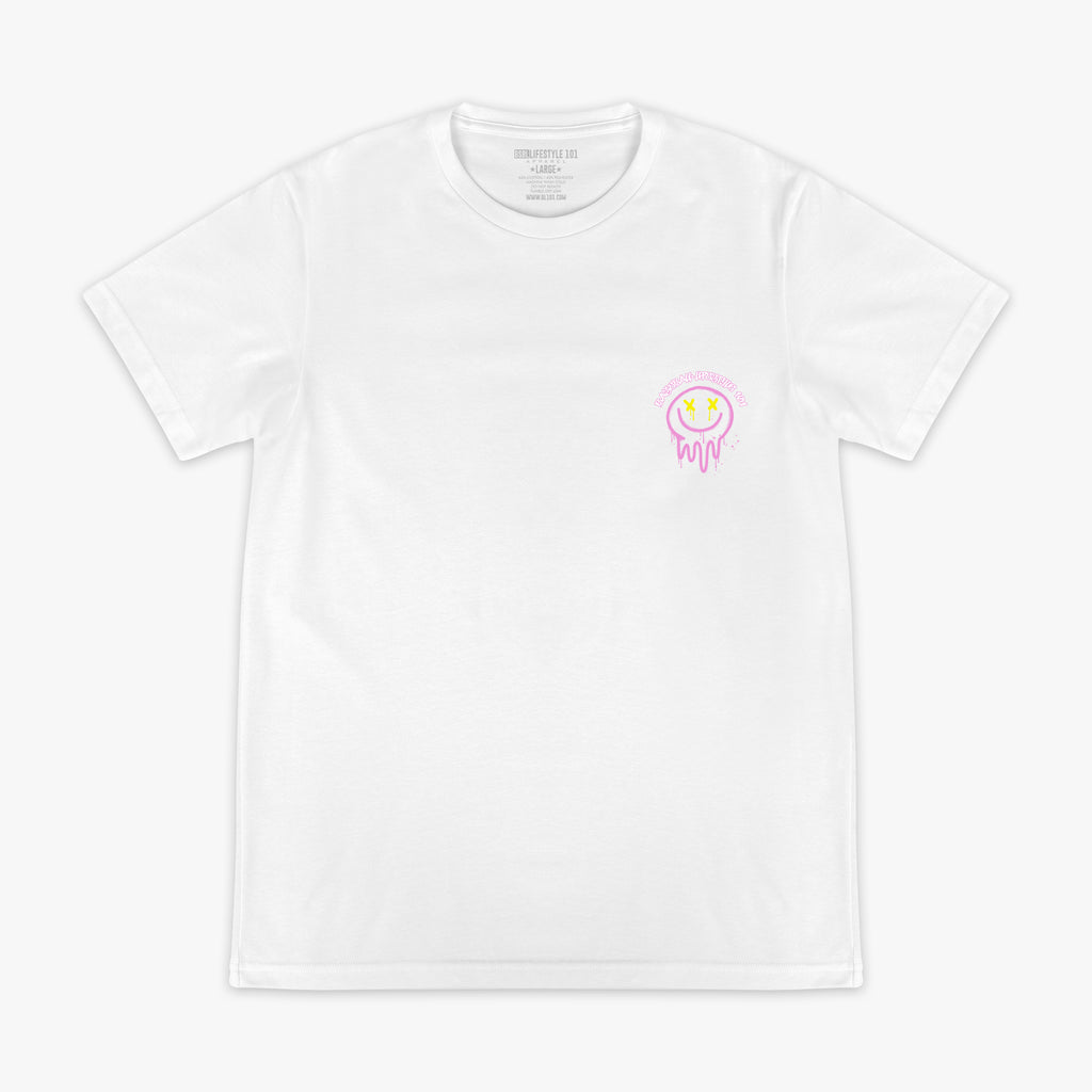 Retro Graffiti Tee - Pink/Yellow