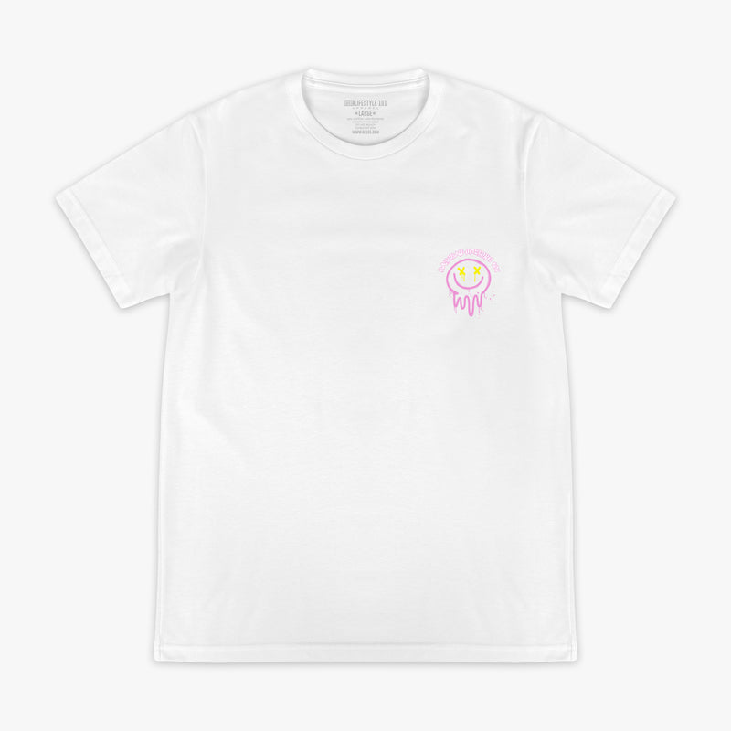 Retro Graffiti Tee - Pink/Yellow