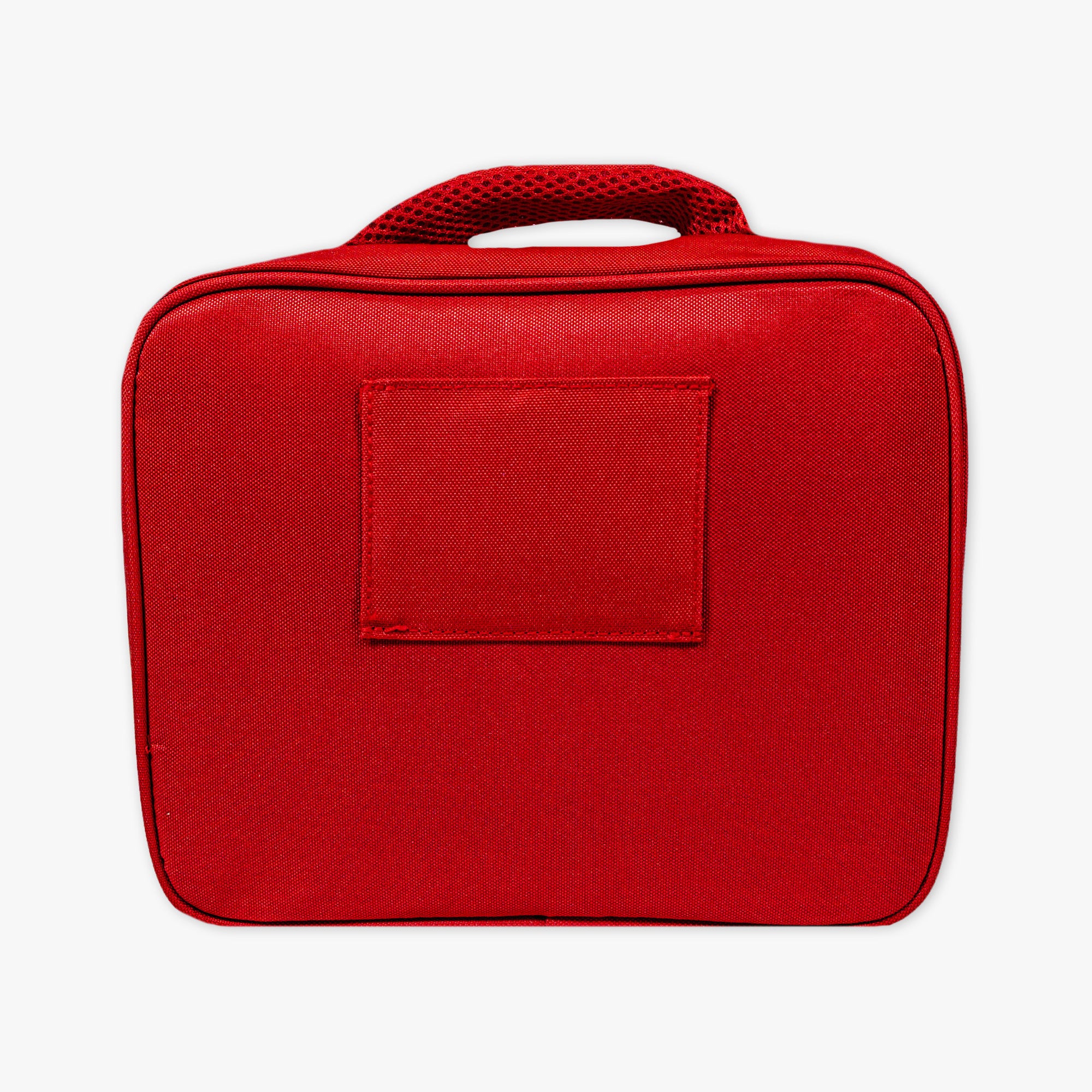 Adult model wearing red lunch box with "SZN 2" design