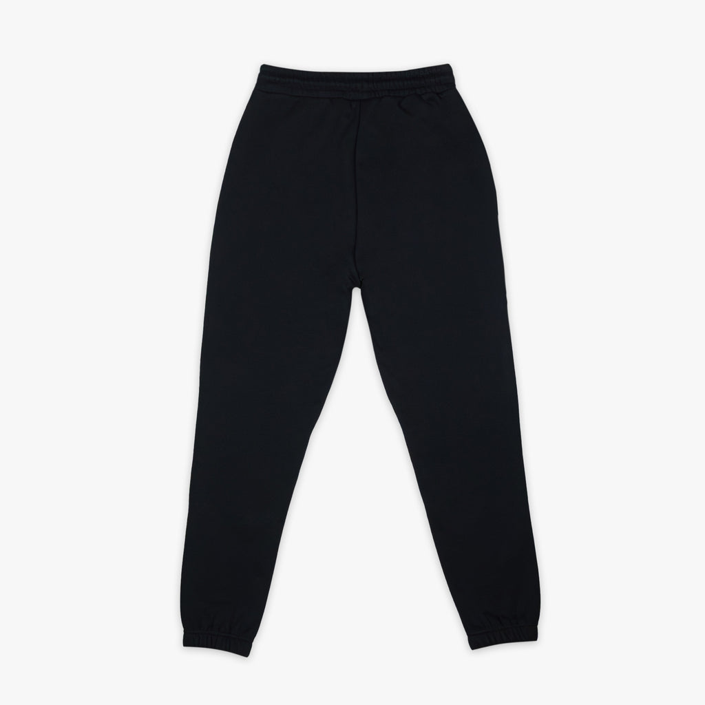 Black sweatpants on a white background