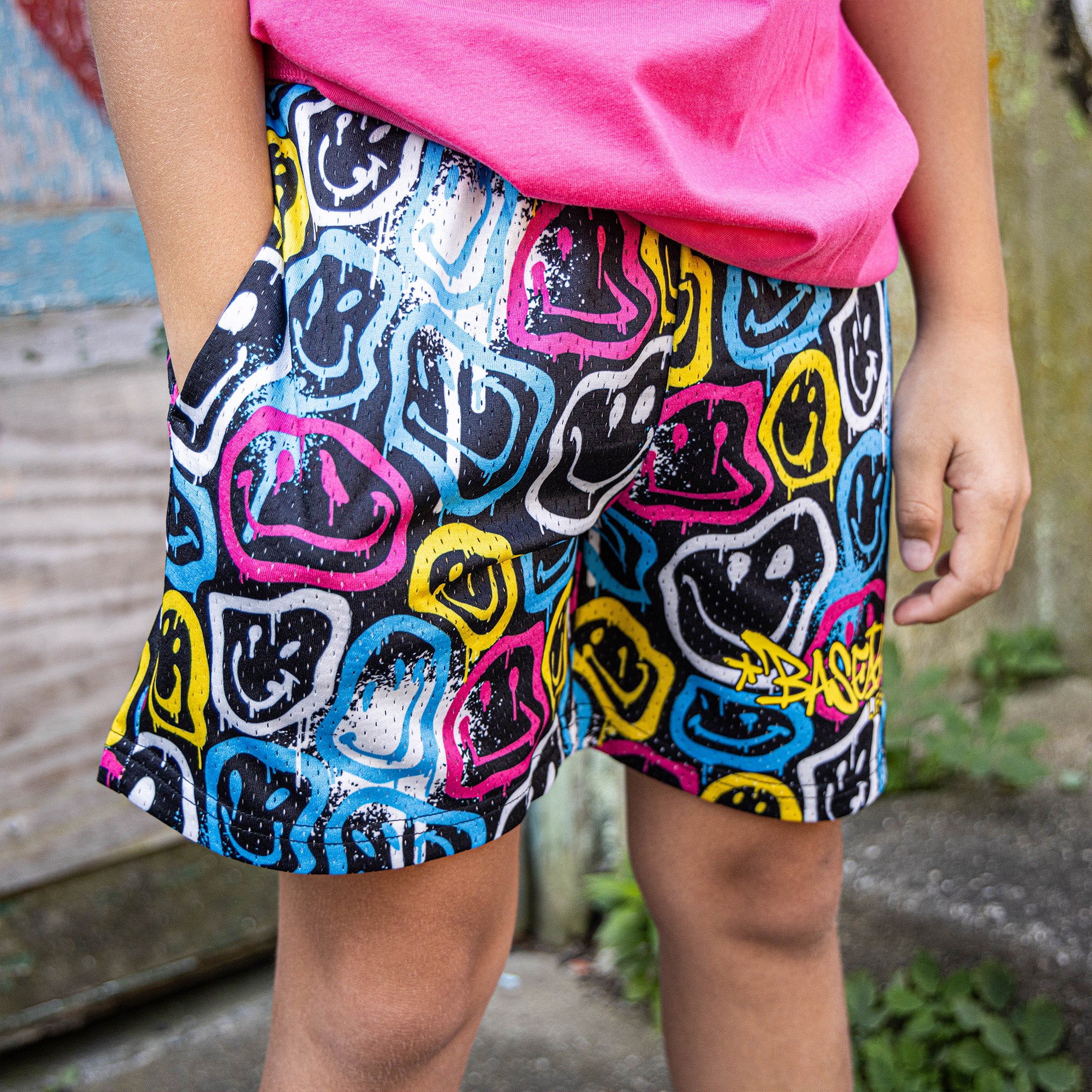 Smiley Slugger Youth Shorts - Baseball Lifestyle 101