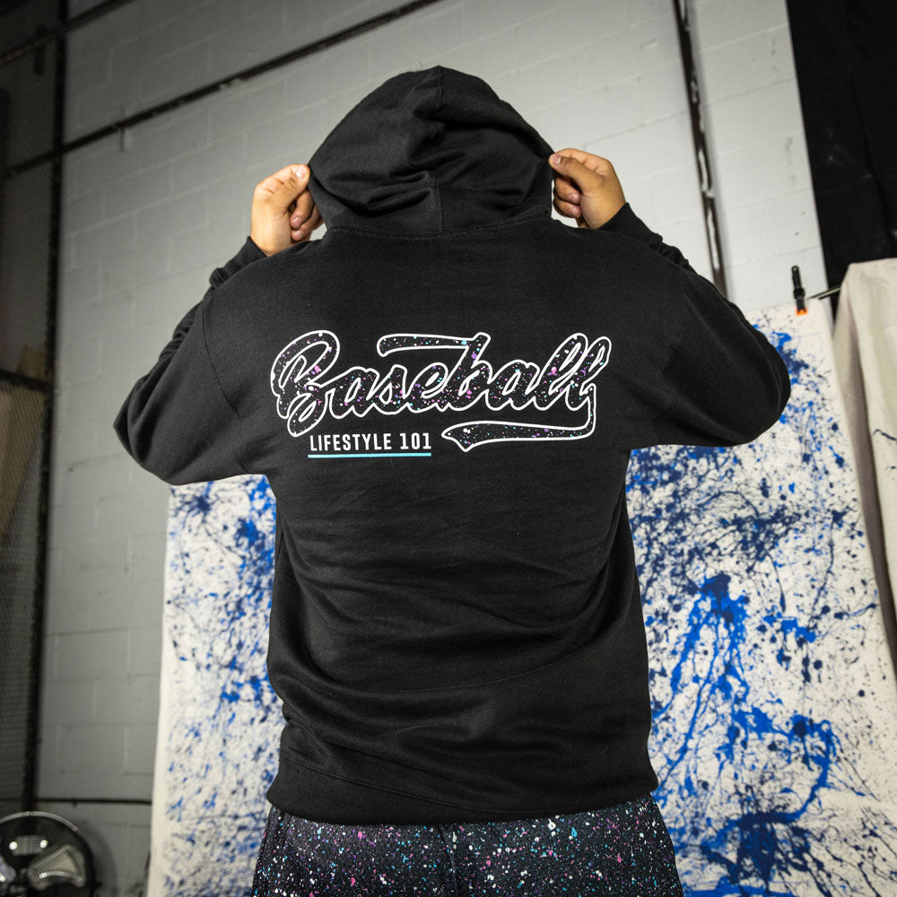 Splatter Youth Hoodie - Black/Galaxy – Baseball Lifestyle 101