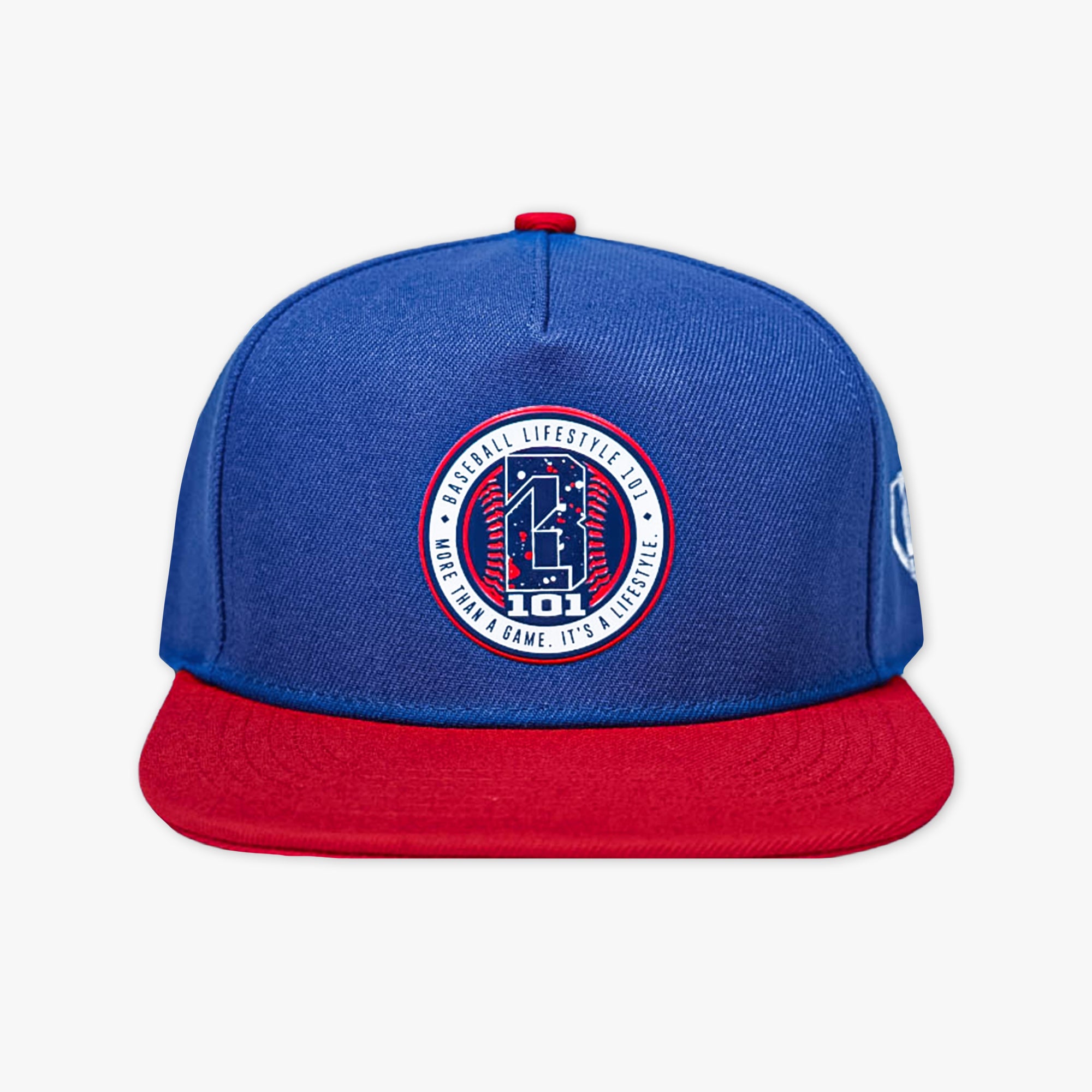 Navy blue and Red baseball hat, paint splatter, 4th of July