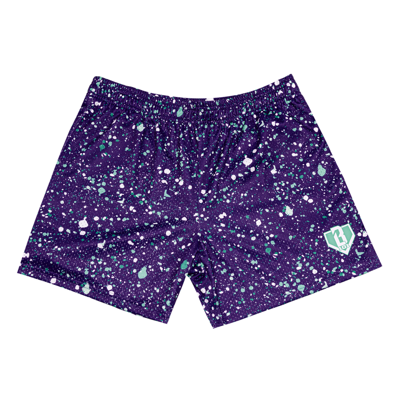 Splatter Shorts - Purple