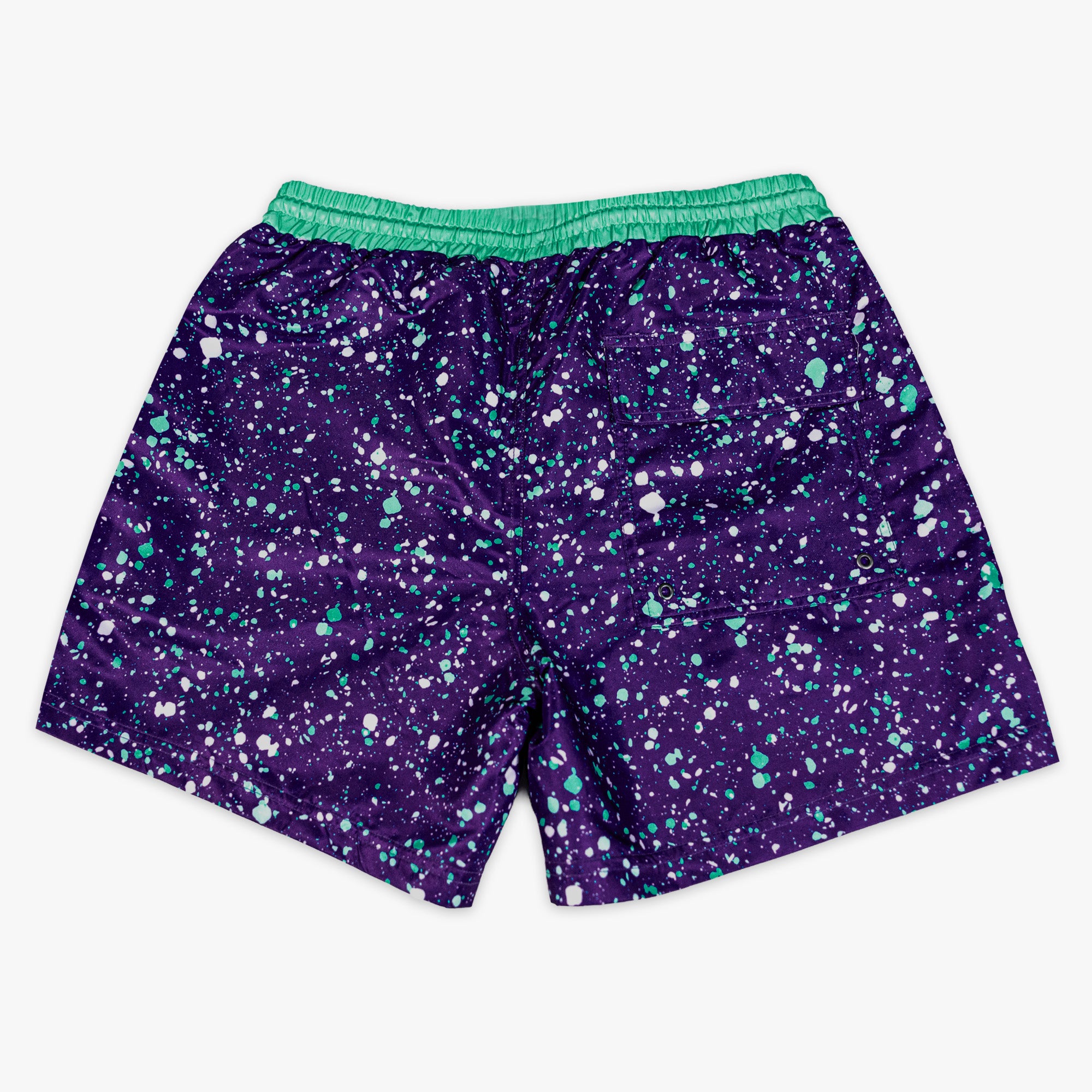 Splatter Swim Trunks - Purple - Baseball Lifestyle 101