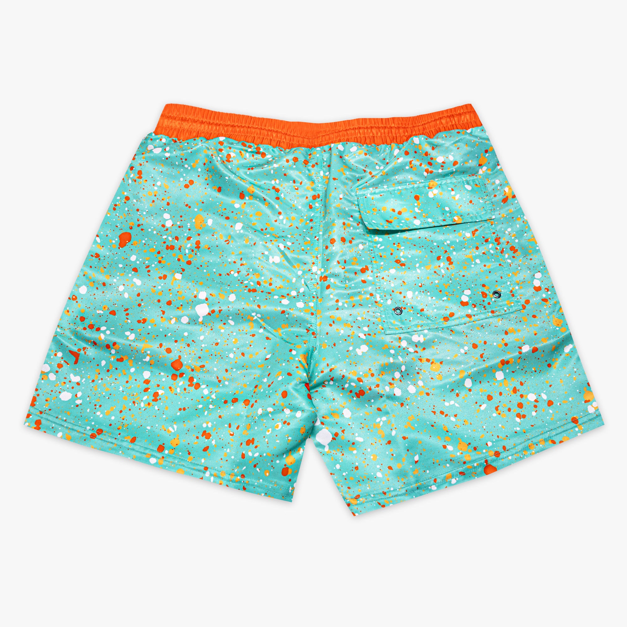 Splatter Youth Swim Trunks - Teal - Baseball Lifestyle 101