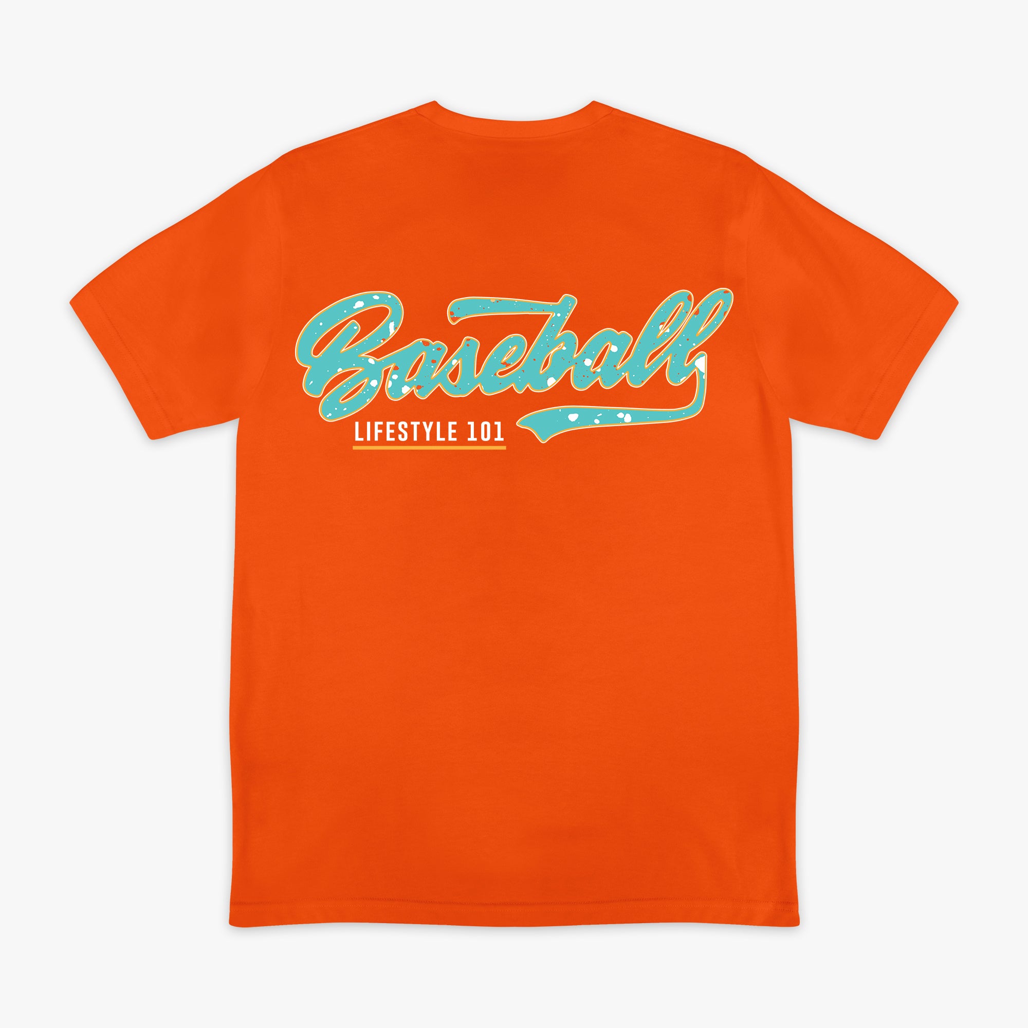 Splatter Established Tee - Orange - Baseball Lifestyle 101