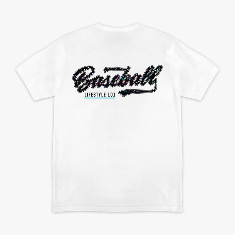 Splatter Tee - White/Galaxy