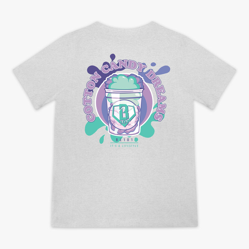 Sweet Spot Galaxy Grape youth graphic tee — back view