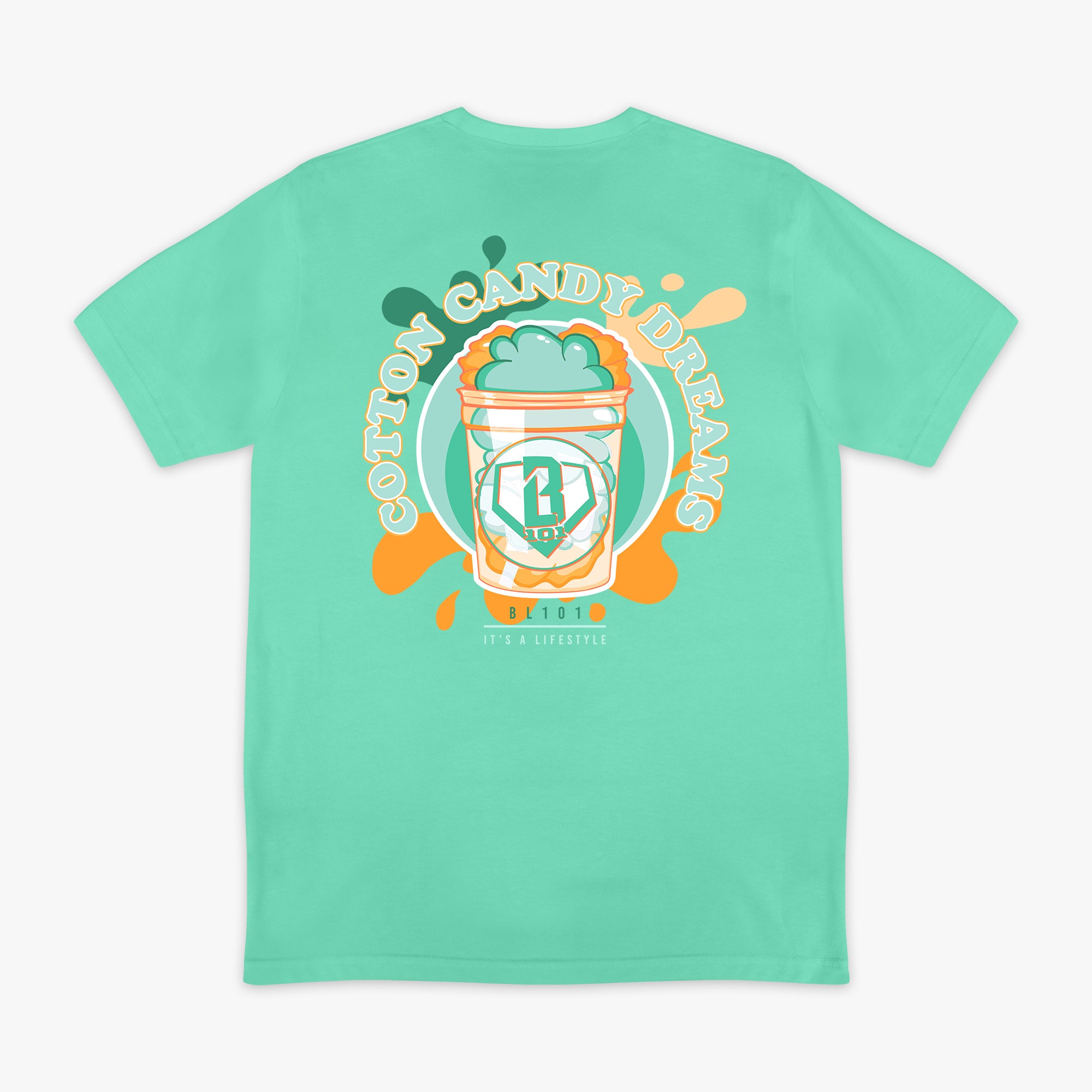 Sweet Spot Tangerine Freeze graphic tee — back view