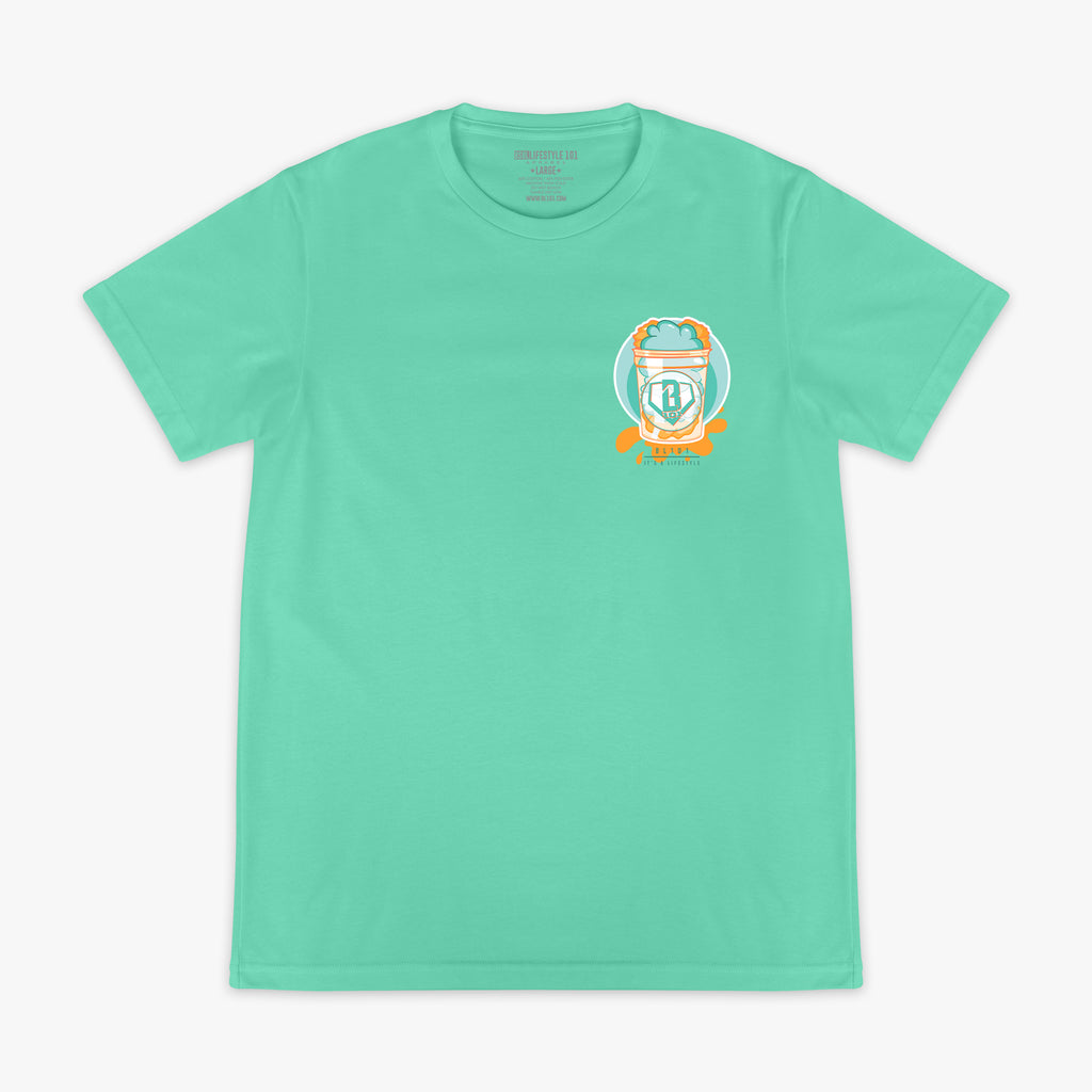 Sweet Spot Tangerine Freeze graphic tee — front view