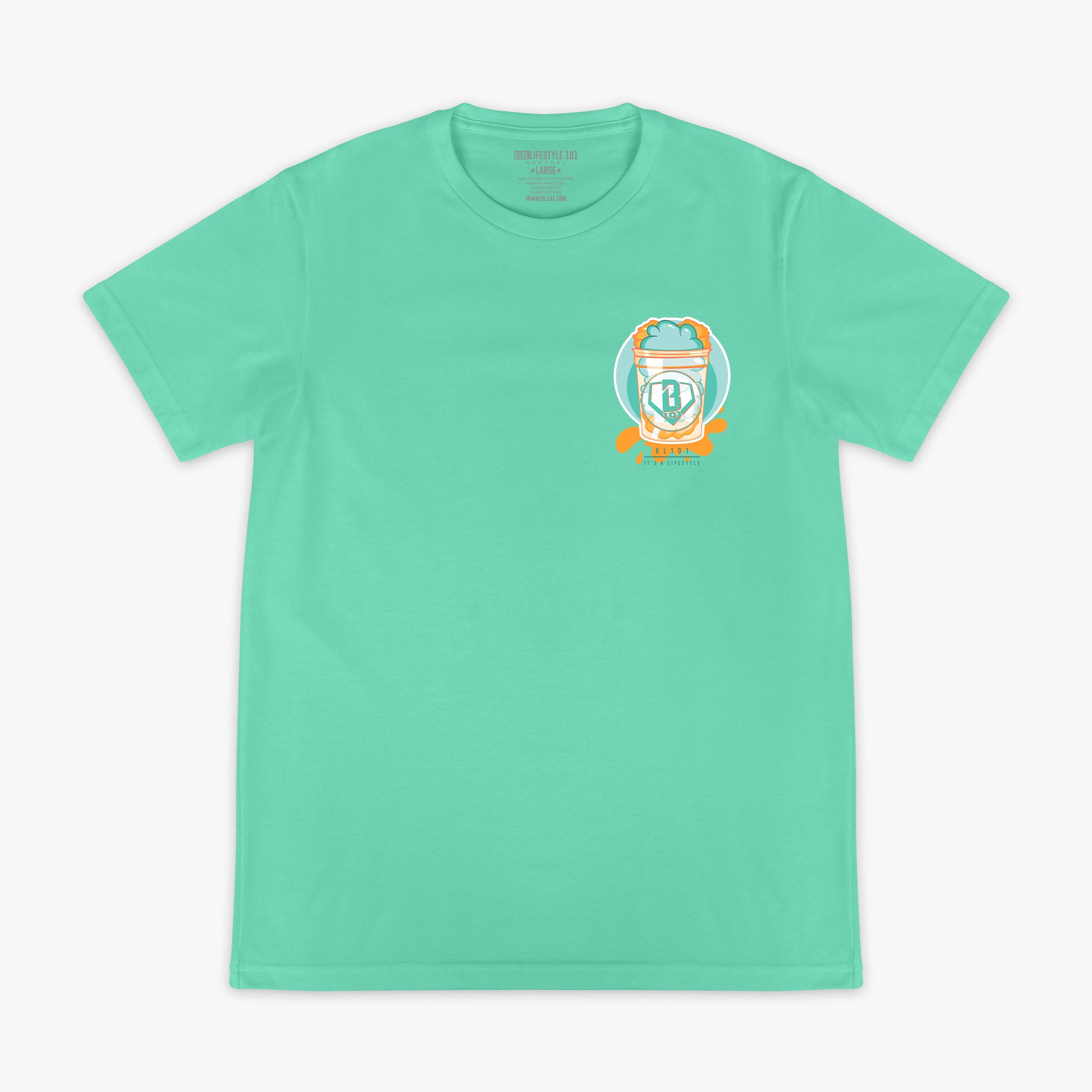 Sweet Spot Tangerine Freeze graphic tee — front view