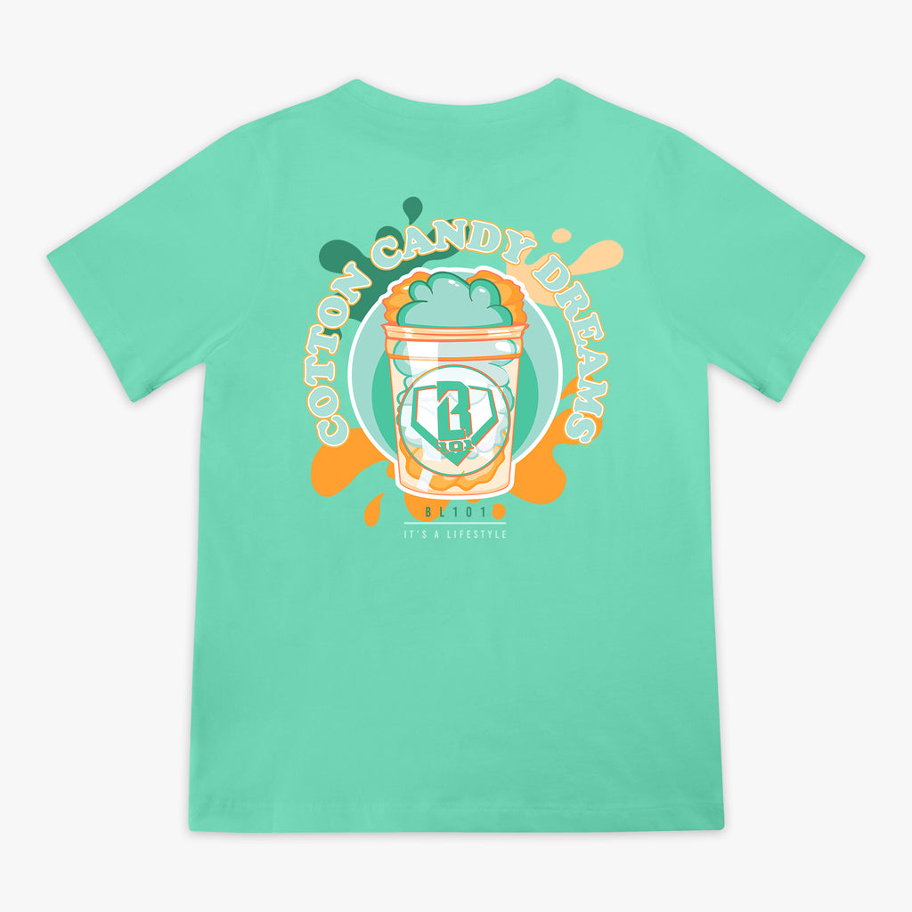 Sweet Spot Tangerine Freeze youth graphic tee — back view