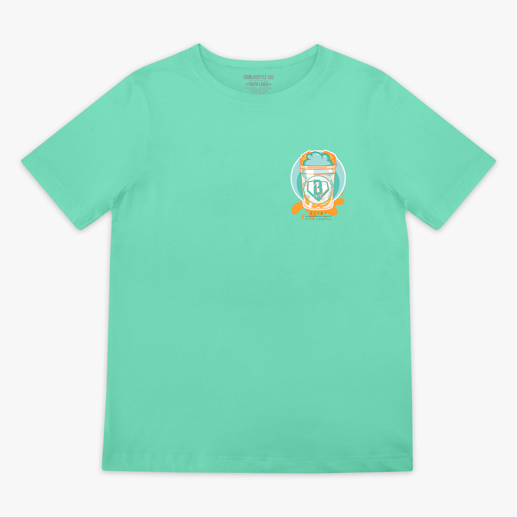 Sweet Spot Tangerine Freeze youth graphic tee — front view