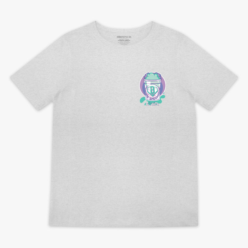 Sweet Spot Galaxy Grape youth graphic tee — front view