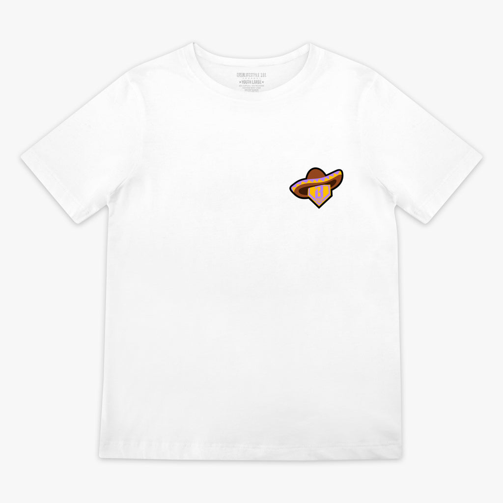 White Taco Established youth graphic tee — front view