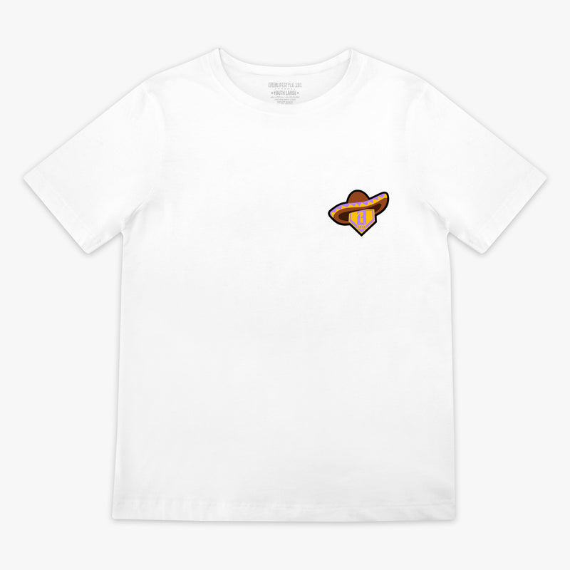 White Taco Established youth graphic tee — front view