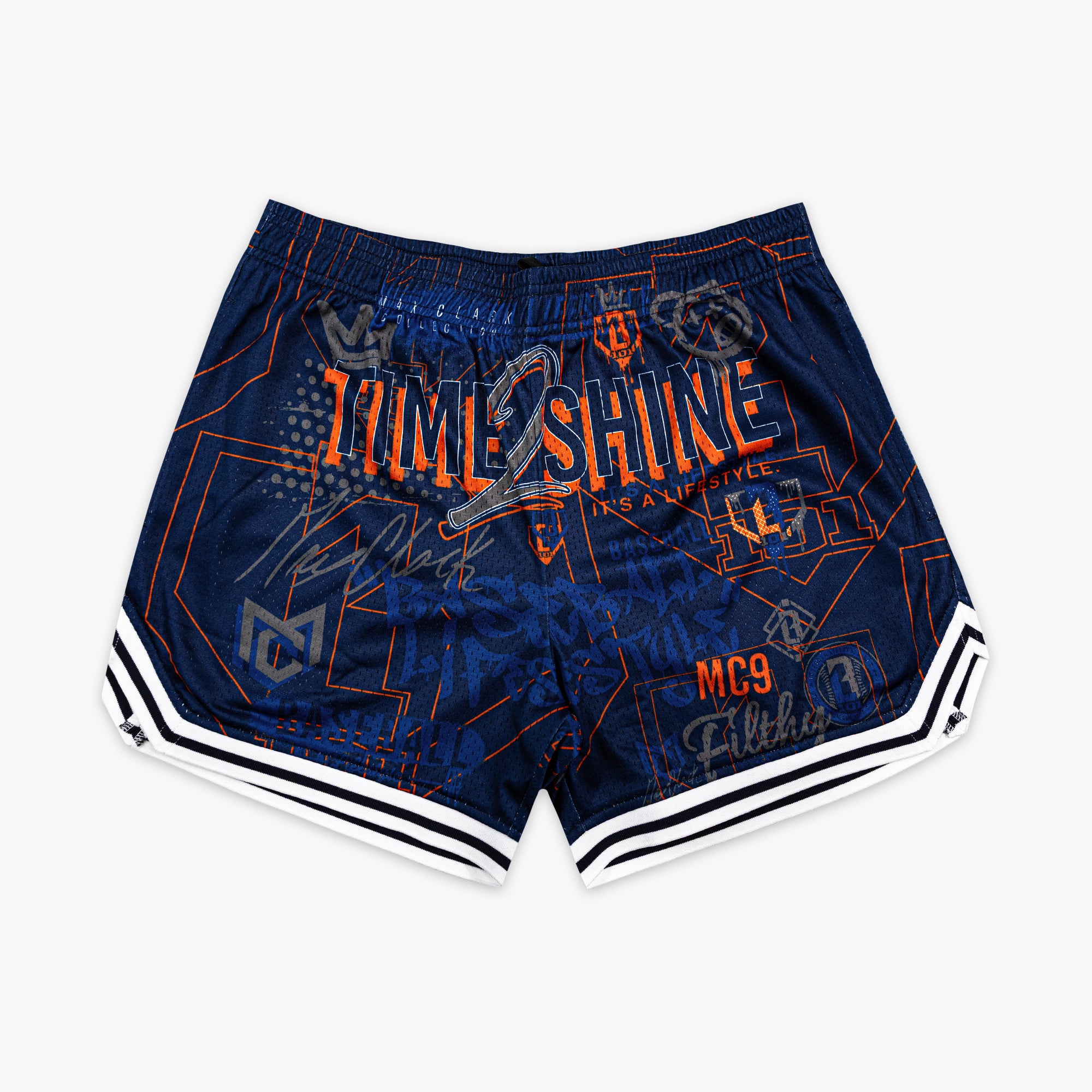 Time 2 Shine Icons Court Shorts - Navy - Baseball Lifestyle 101