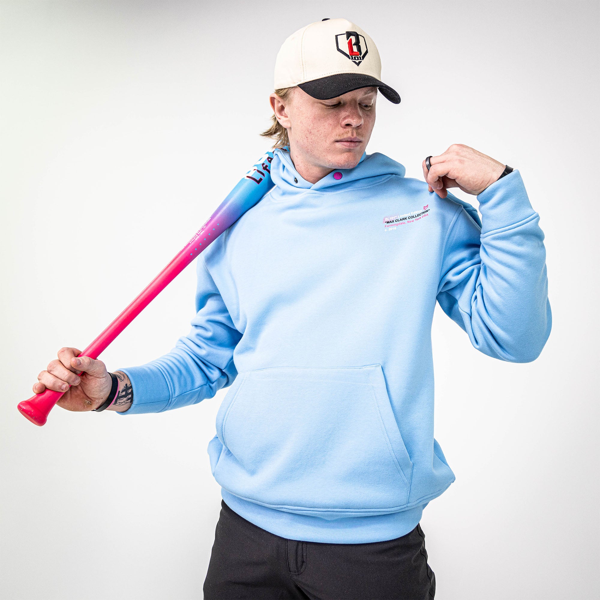 Time 2 Shine Icons Hoodie - Cotton Candy Blue - Baseball Lifestyle 101