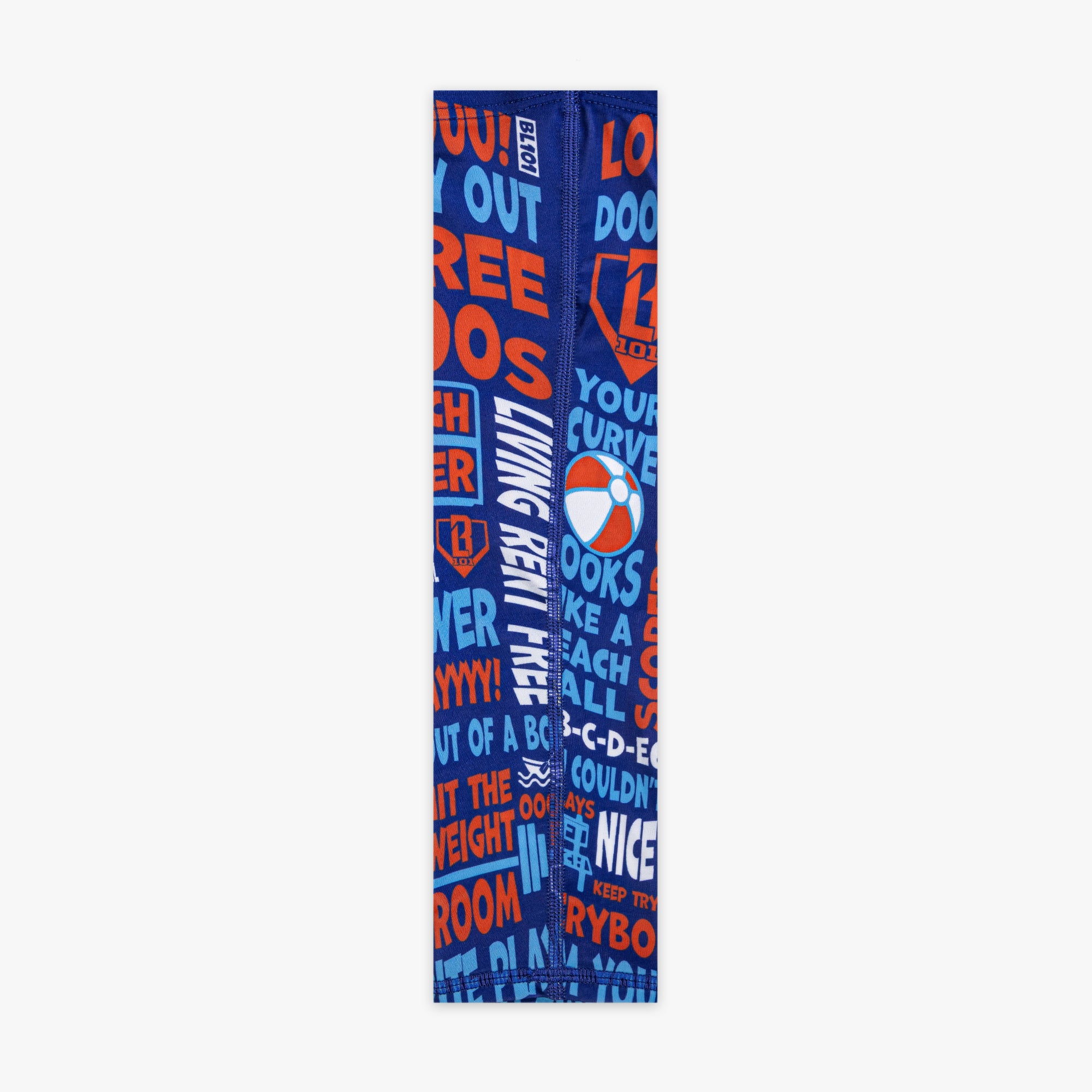 Multi-Color Trash Talk arm sleeve — back view