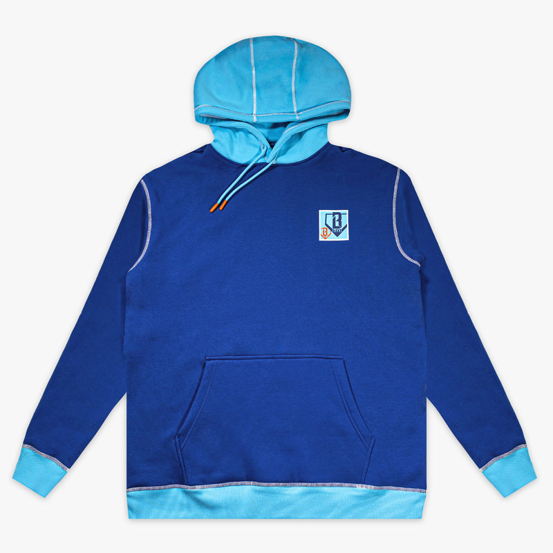 Navy Trash Talk hoodie — front view