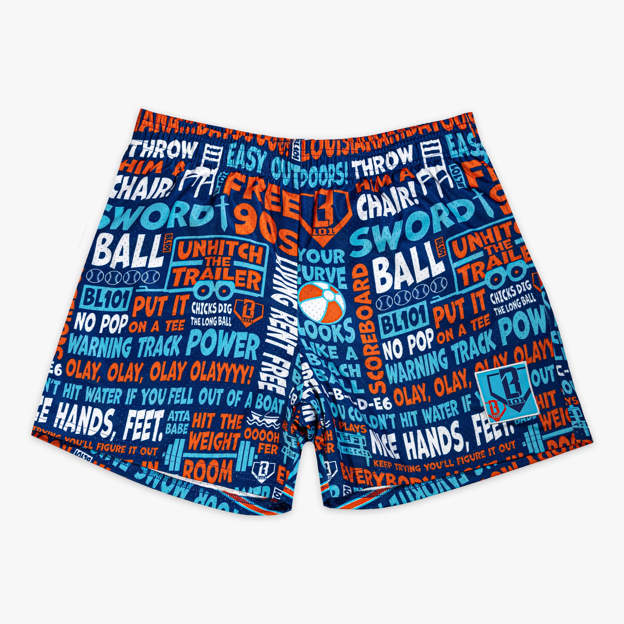 Navy Trash Talk Youth youth shorts — front view